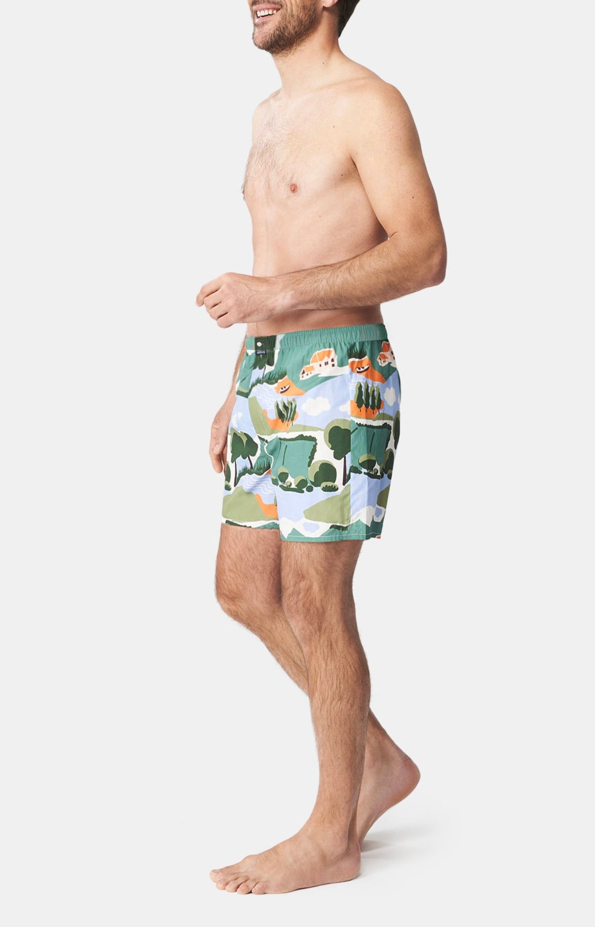 Caleçon classique Homme Campagne Vert 4
