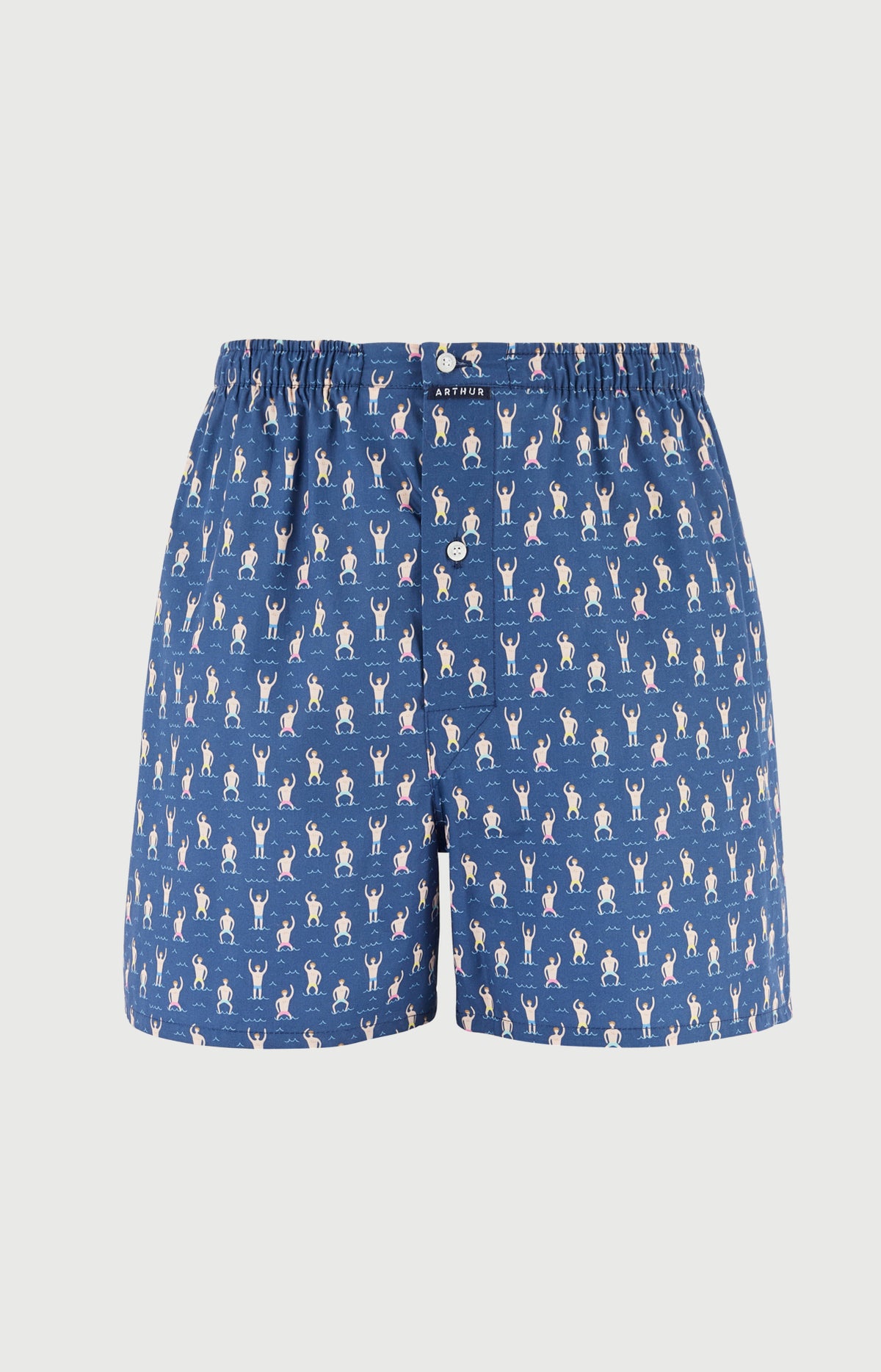 Caleçon sans suspensoir Bain de minuit Imprimé broderie baigneurs en maillots multicolores 3