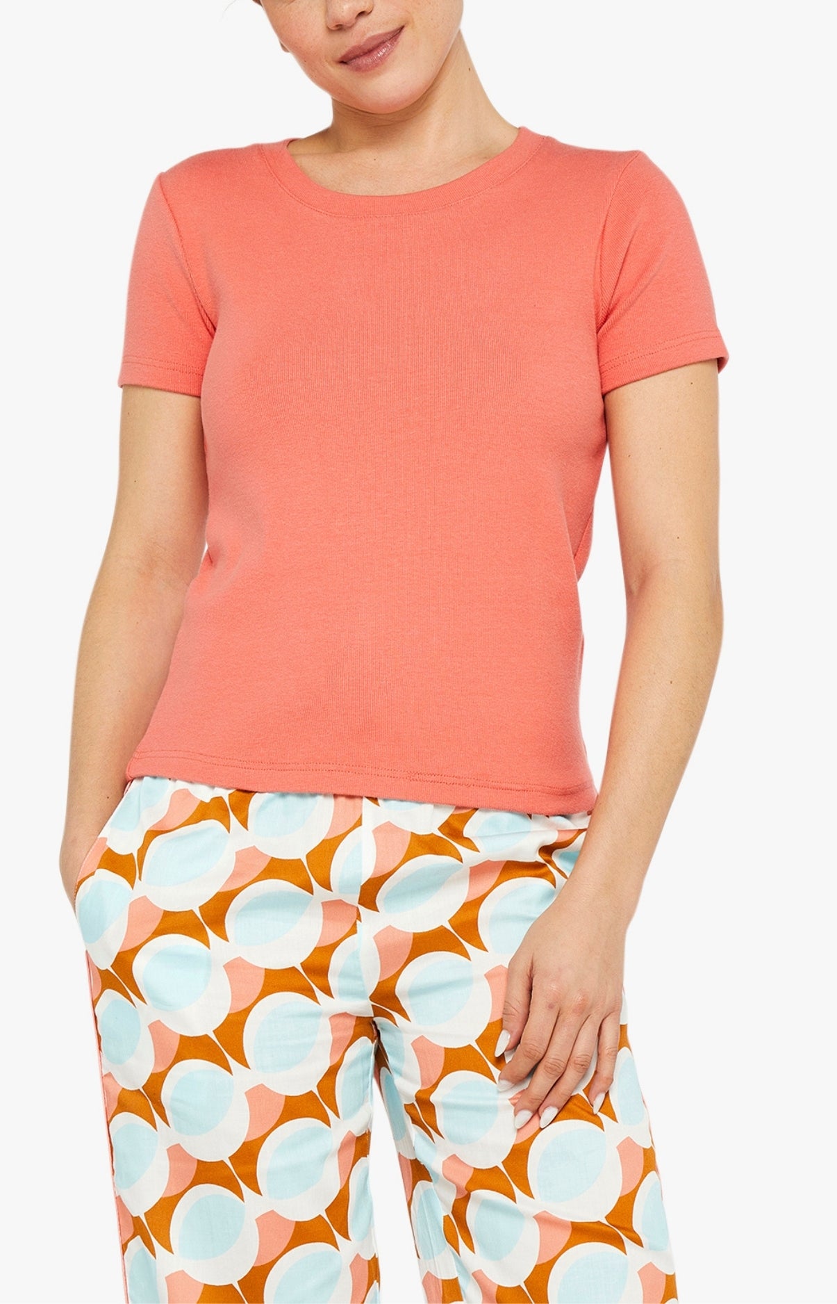 Tee-shirt Femme manches courtes Coton Orange 9