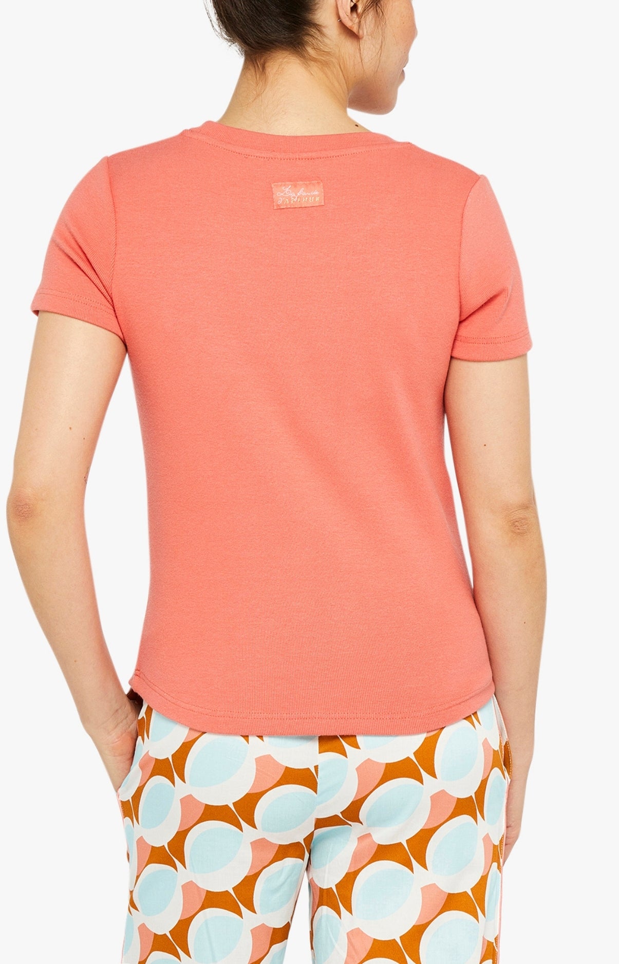 Tee-shirt Femme manches courtes Coton Orange 13