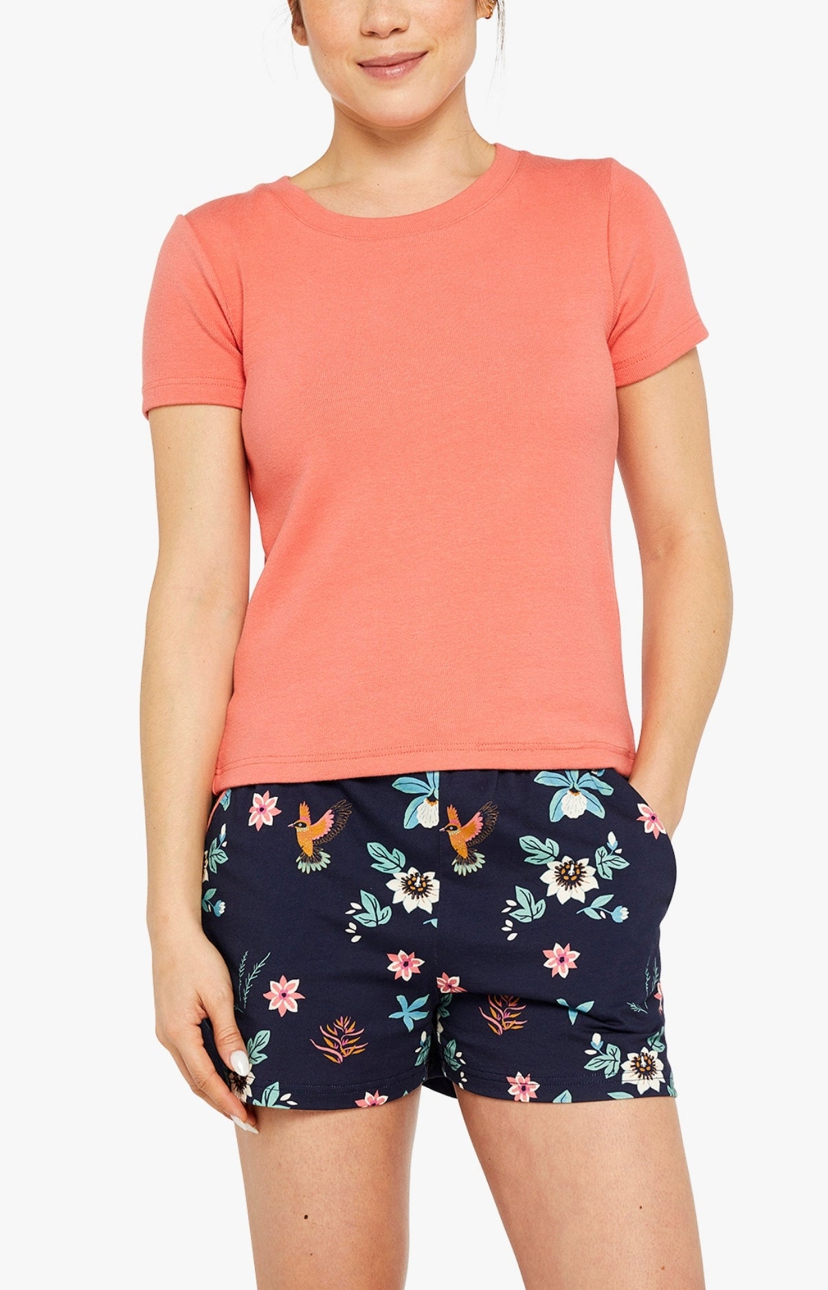 Tee-shirt Femme manches courtes Coton Orange 12