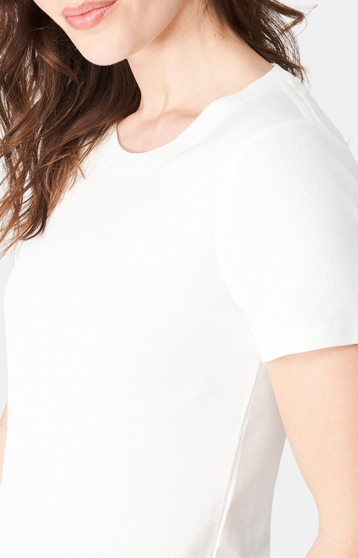 Tee-shirt Femme manches courtes Blanc et Ivoire 2