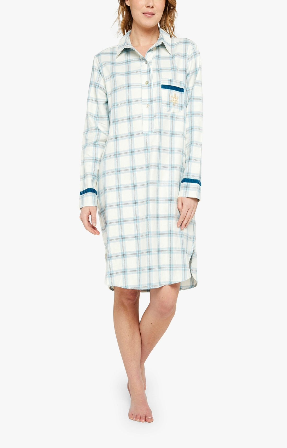 Chemise Grand-Père Femme Maryline Blanc et Ivoire 1
