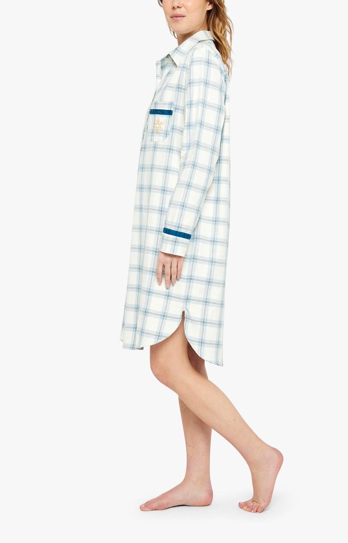 Chemise Grand-Père Femme Maryline Blanc et Ivoire 2