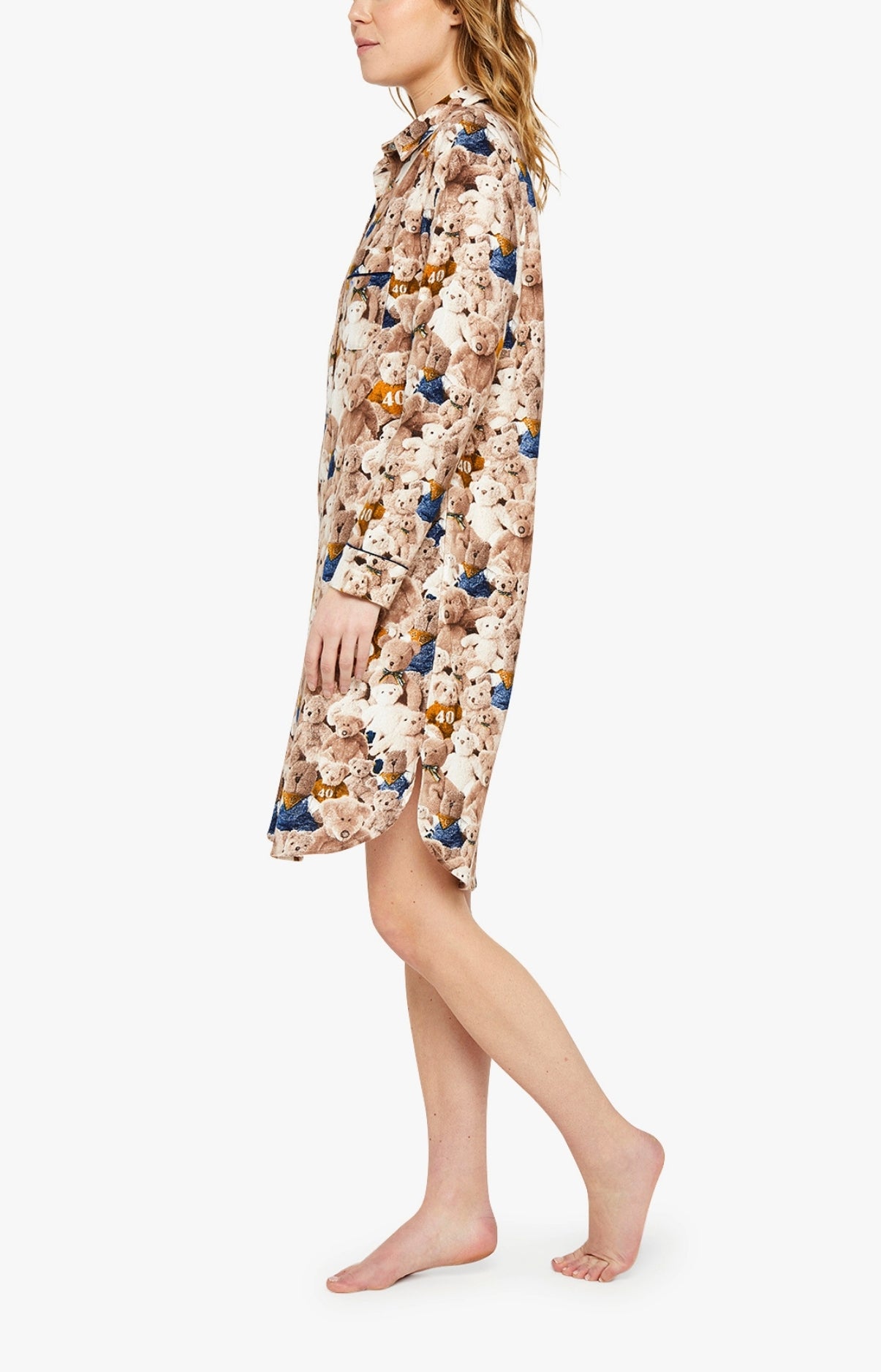Chemise Grand-Père Femme Teddy 40 ans Beige et Marron 4