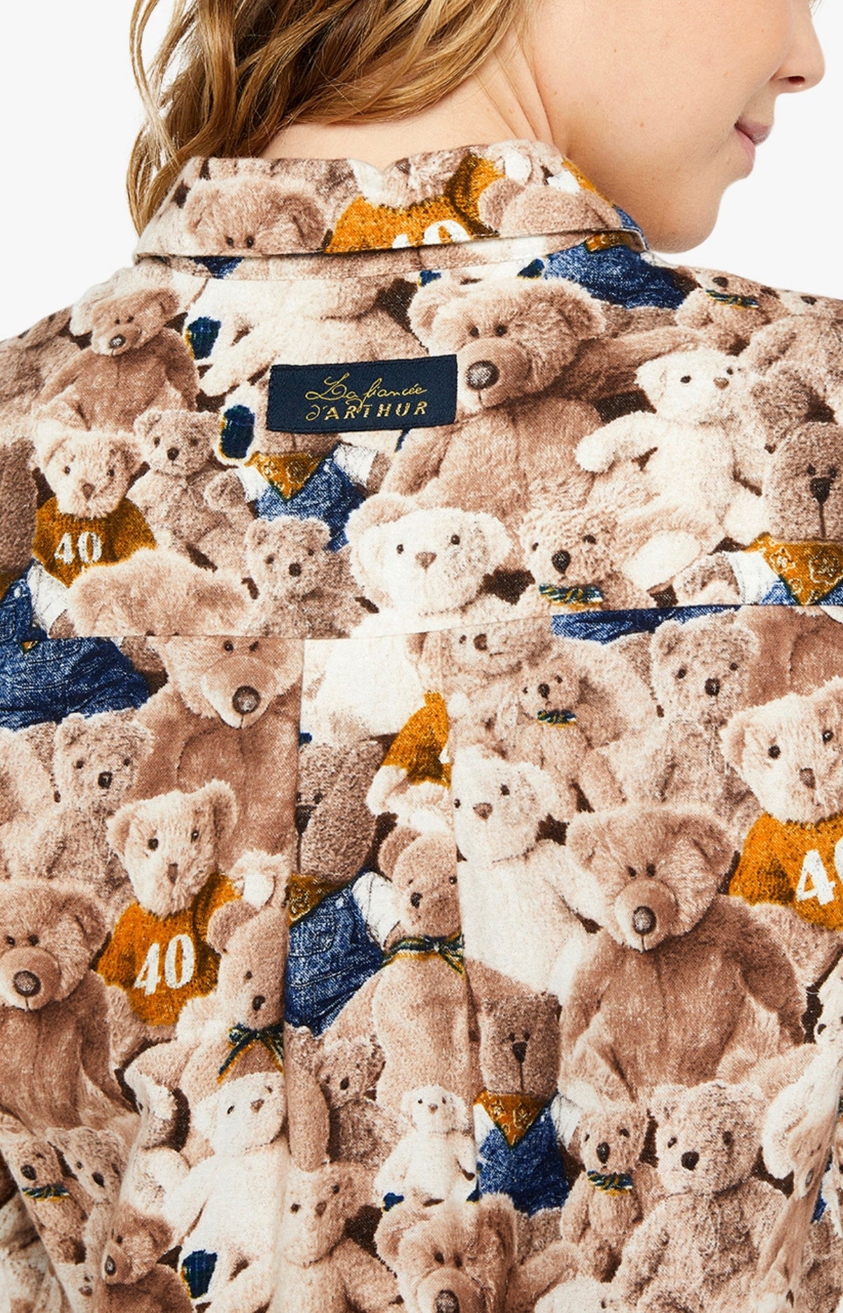 Chemise Grand-Père Femme Teddy 40 ans Beige et Marron 6