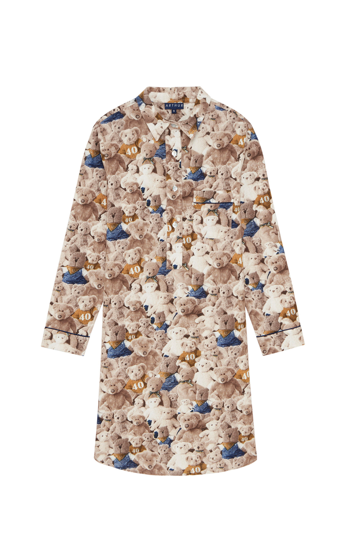 Chemise Grand-Père Femme Teddy 40 ans Beige et Marron 3