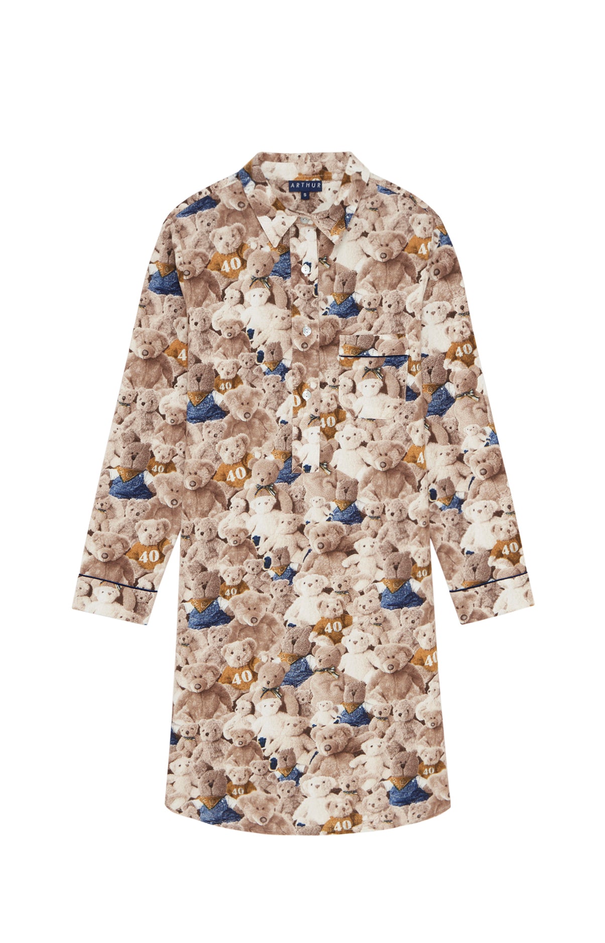 Chemise Grand-Père Femme Teddy 40 ans Beige et Marron 3