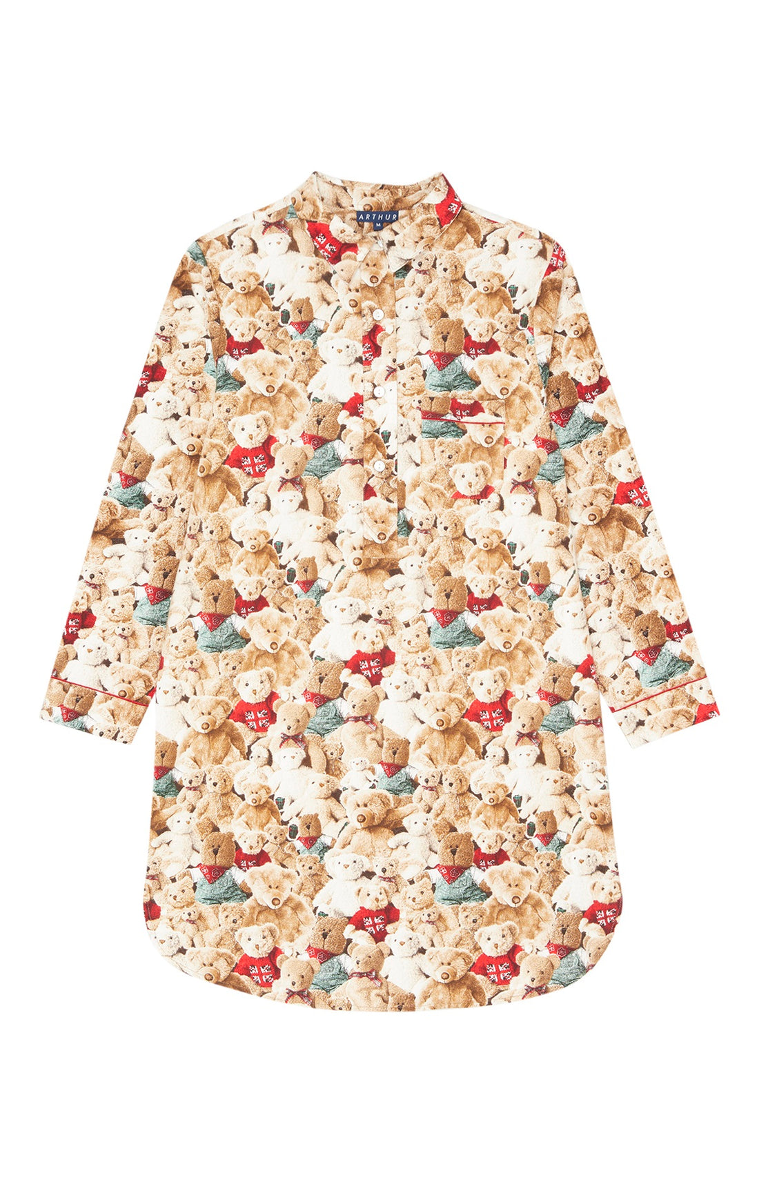 Chemise Grand-Père Femme Teddy Beige et Marron 3