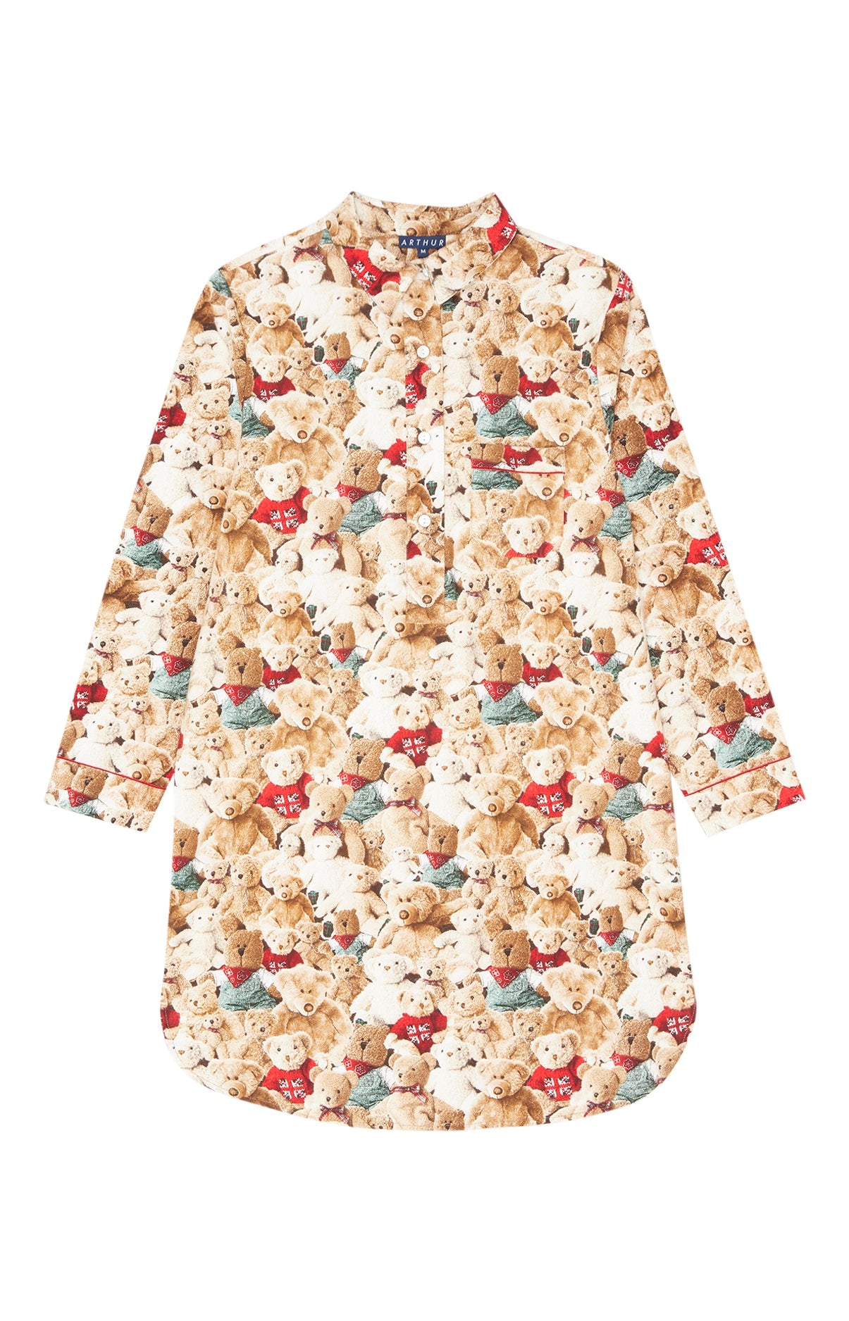 Chemise Grand-Père Femme Teddy Beige et Marron 3