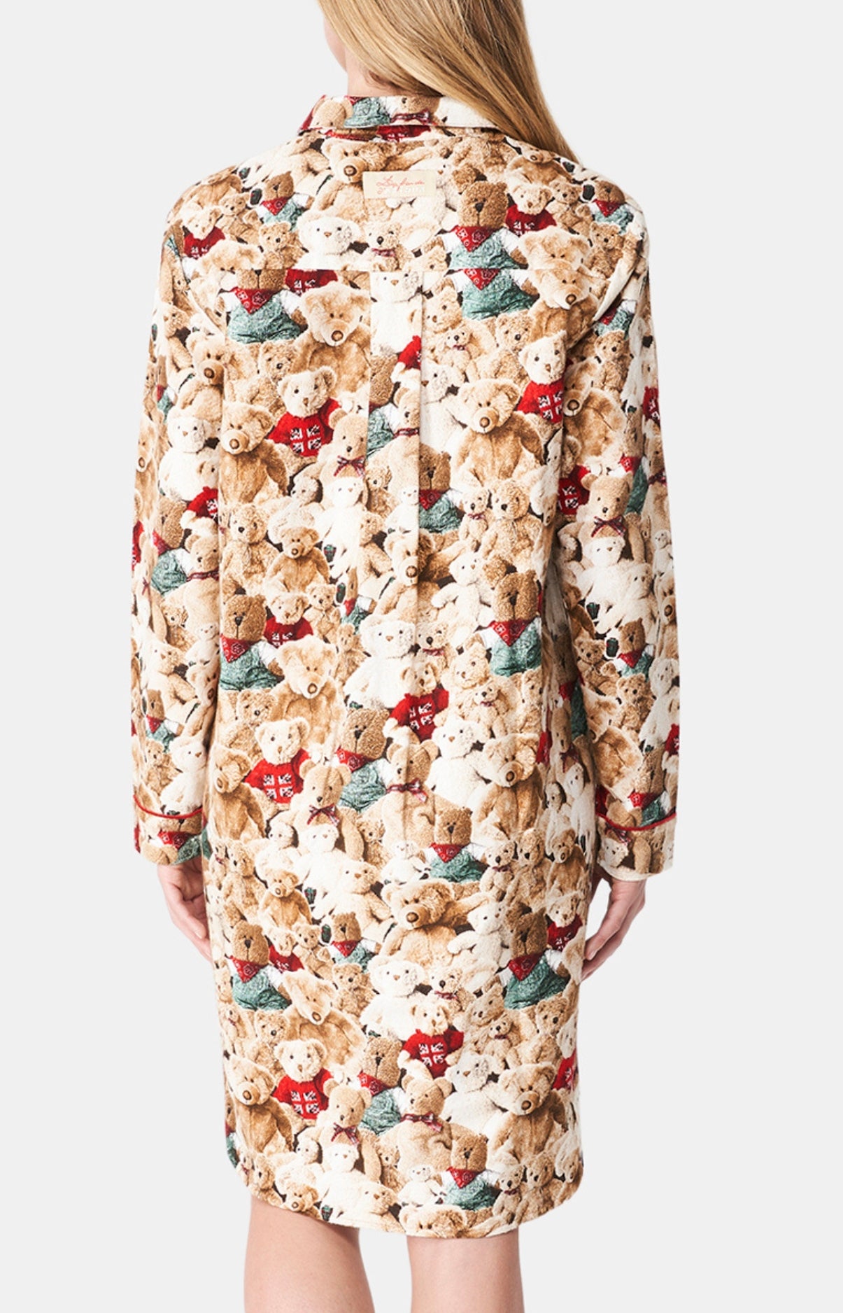 Chemise Grand-Père Femme Teddy Beige et Marron 5