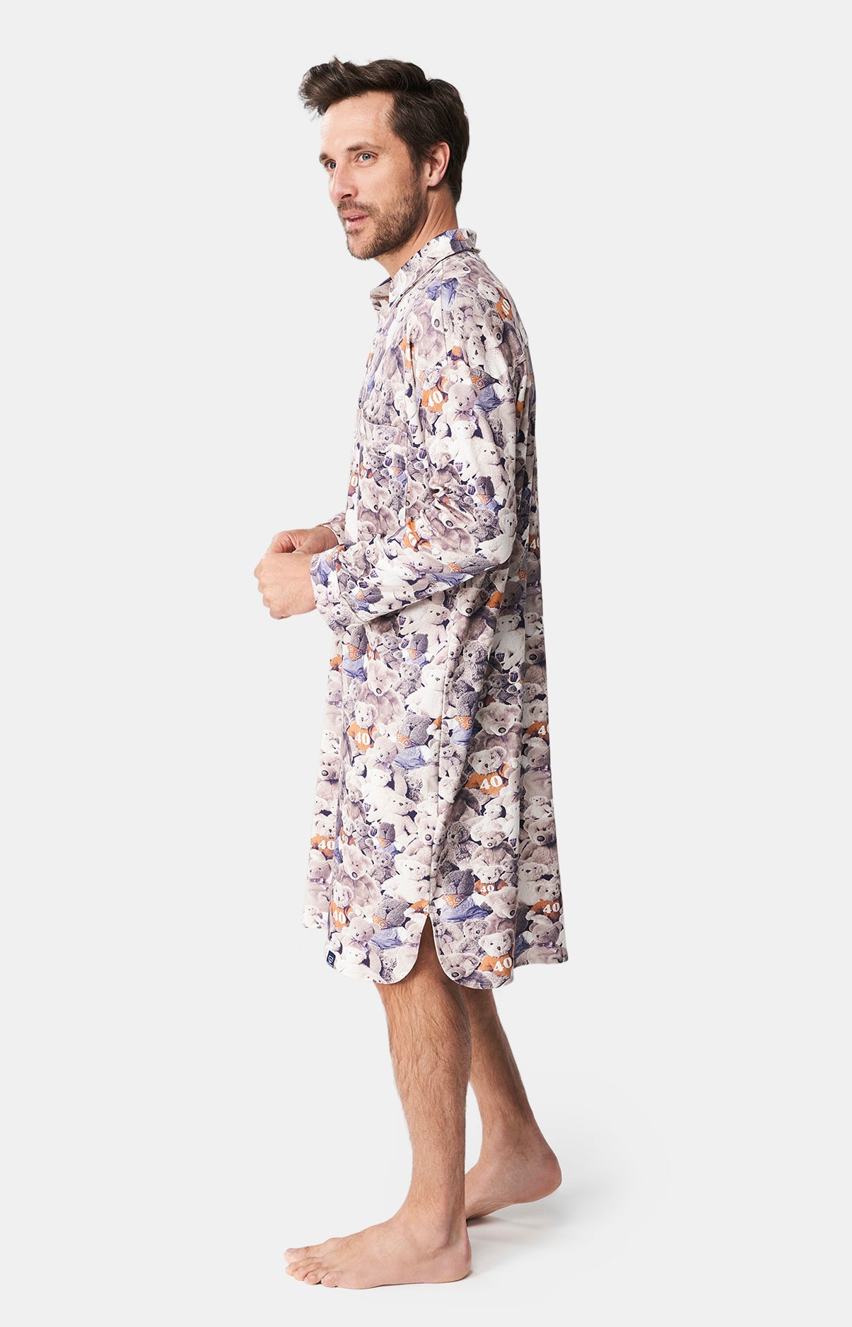 Chemise Grand-Père Teddy 40 ans Beige et Marron 4