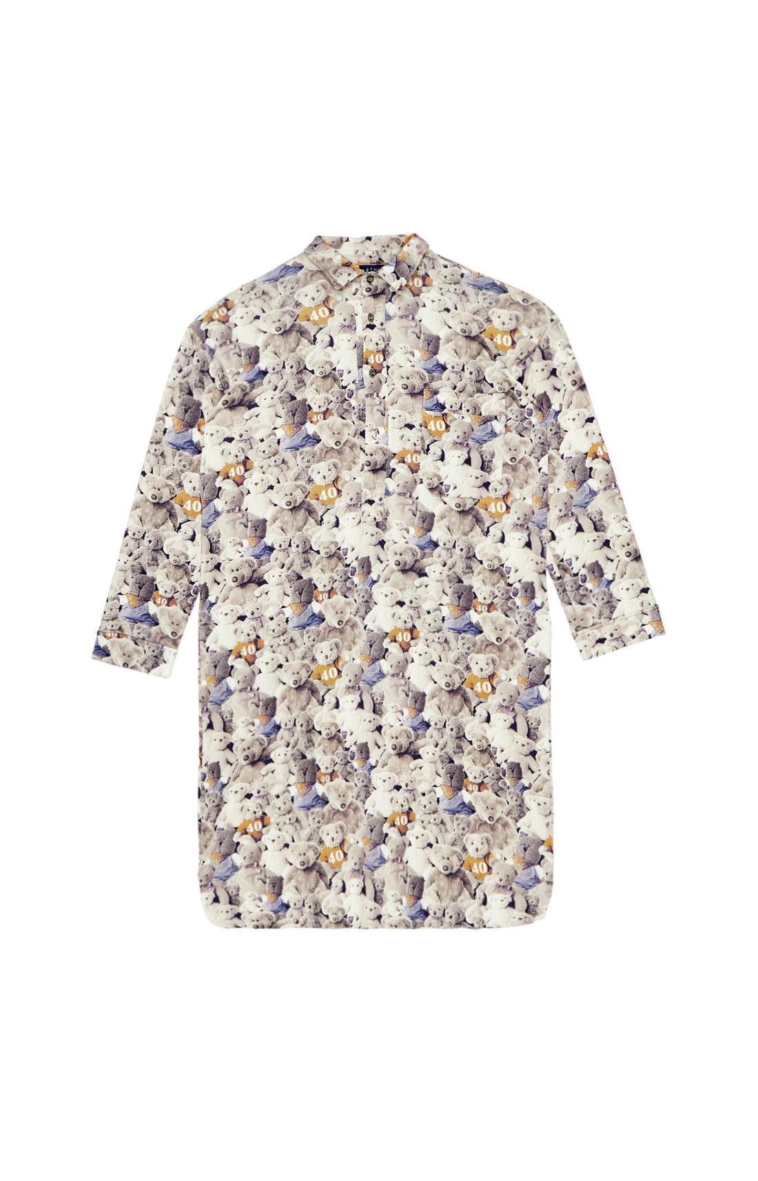 Chemise Grand-Père Teddy 40 ans Beige et Marron 3