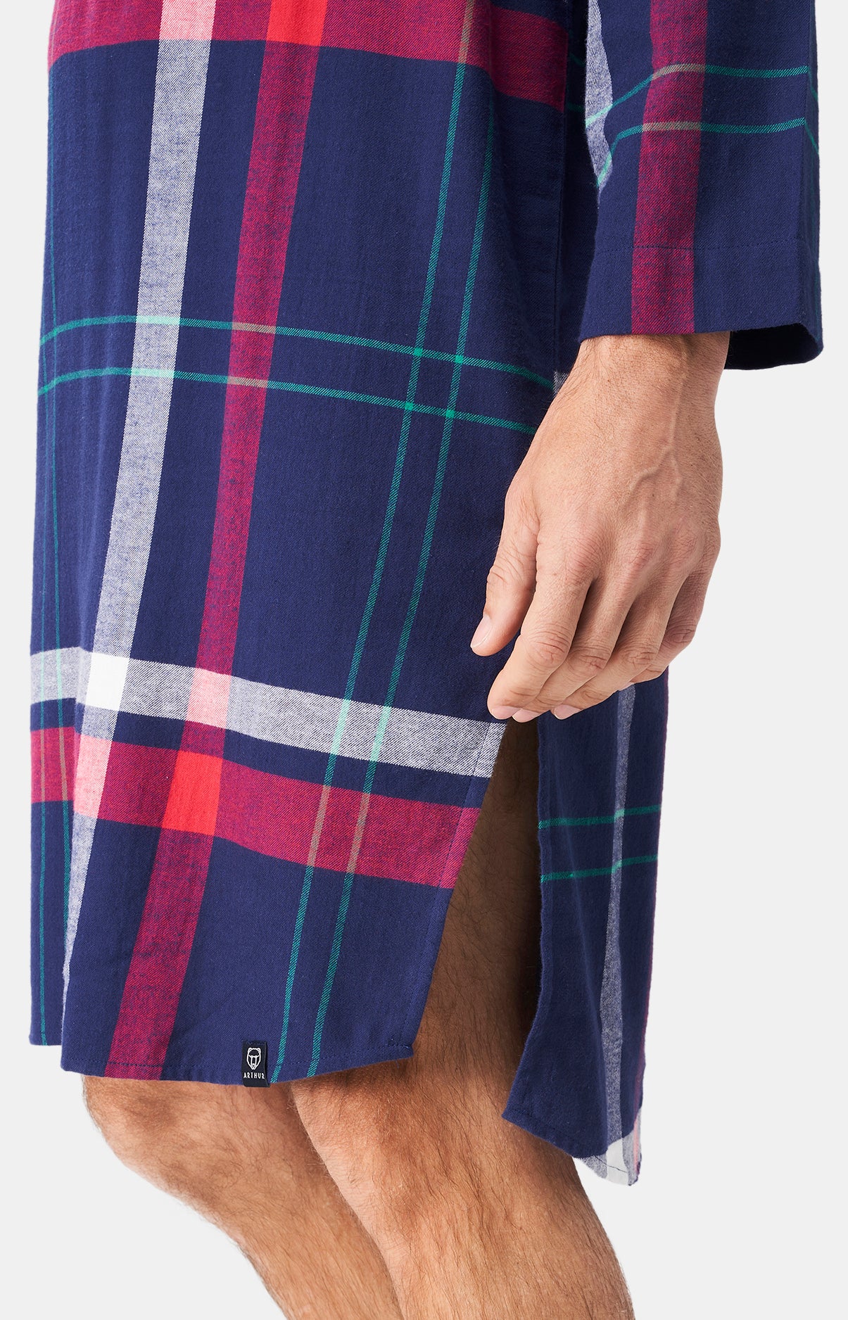 Chemise Grand-Père Femme Carreaux Hugo Marine 5