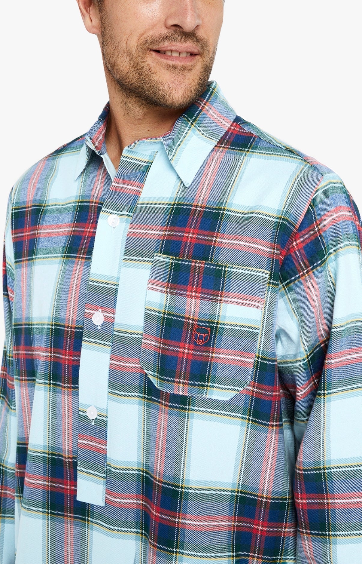 Chemise Grand-Père Logan Bleu 5