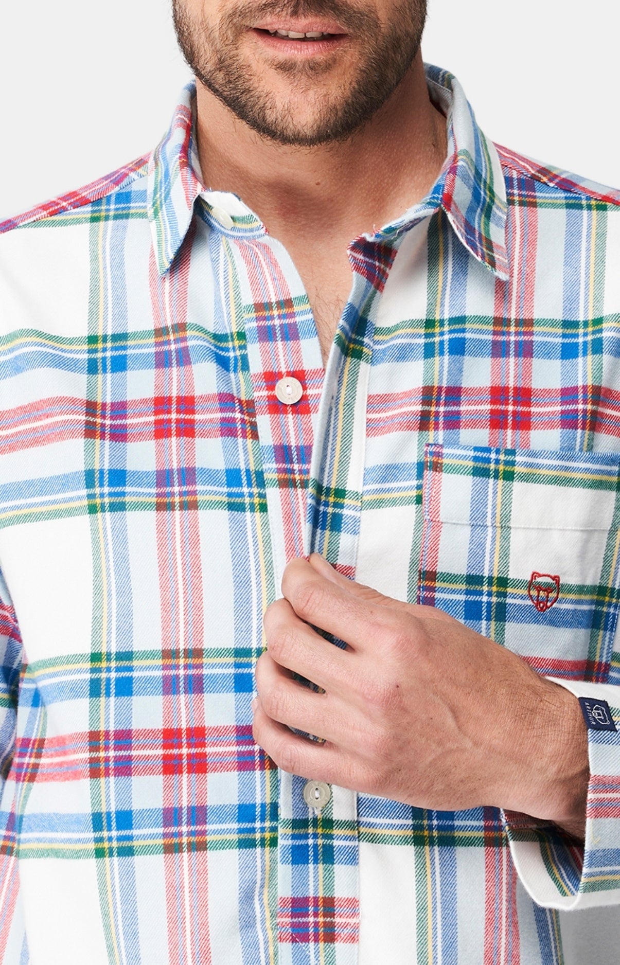 Chemise Grand-Père Femme Logan Blanc et Ivoire 2