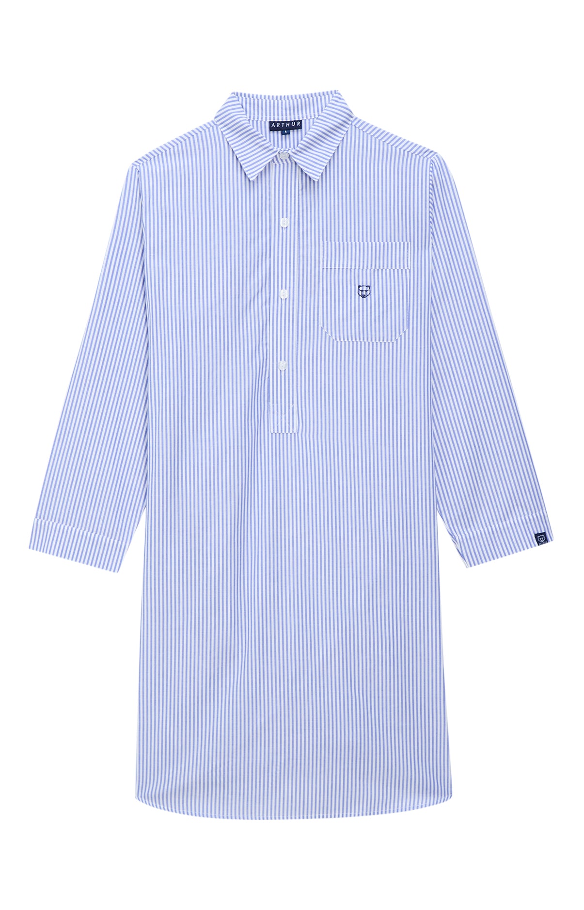 Chemise grand-père rayures Homme 3
