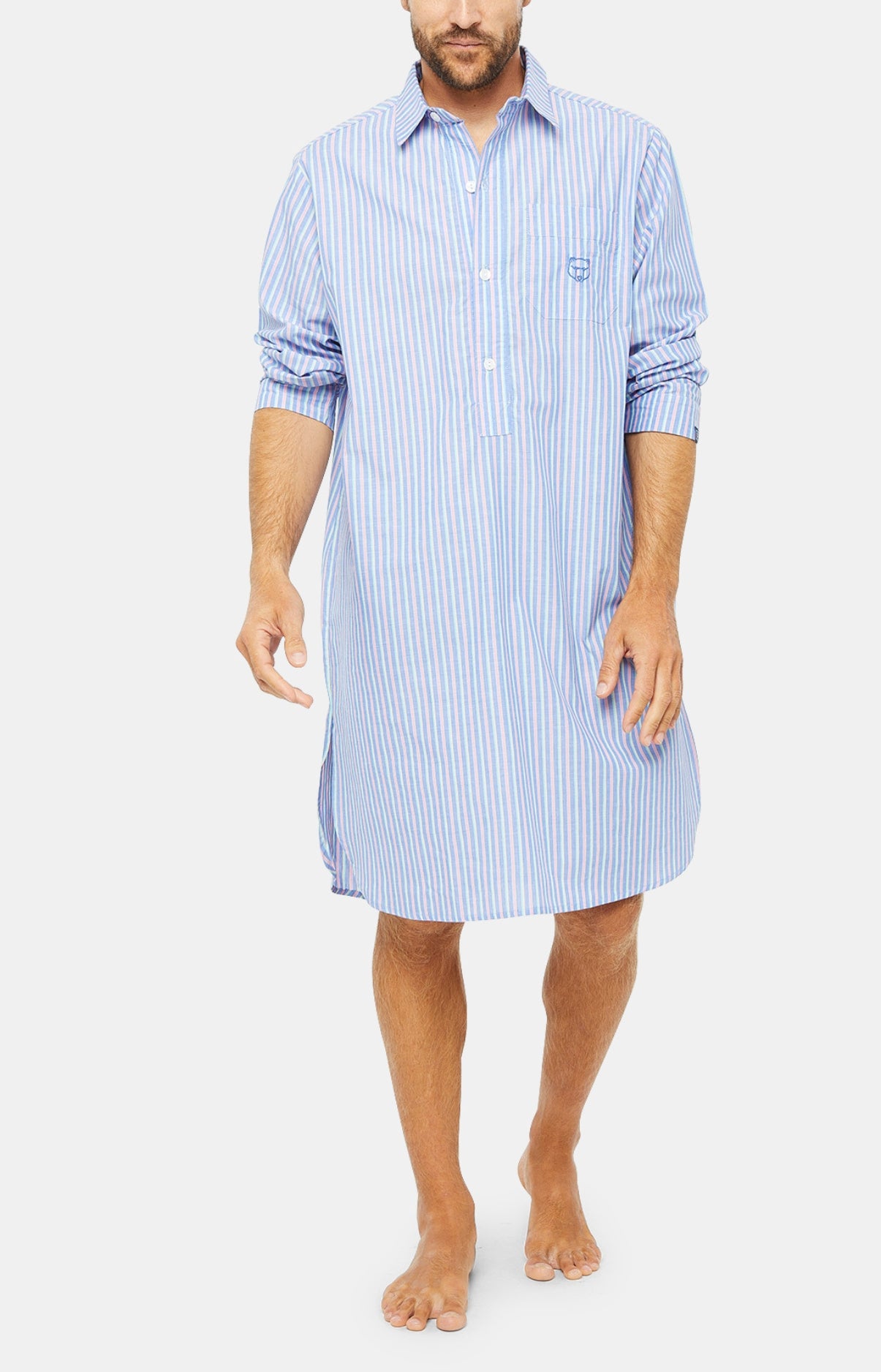 Chemise Hippie Patchwork Pour Homme - Style Grand-père, Délavée Et Bohème