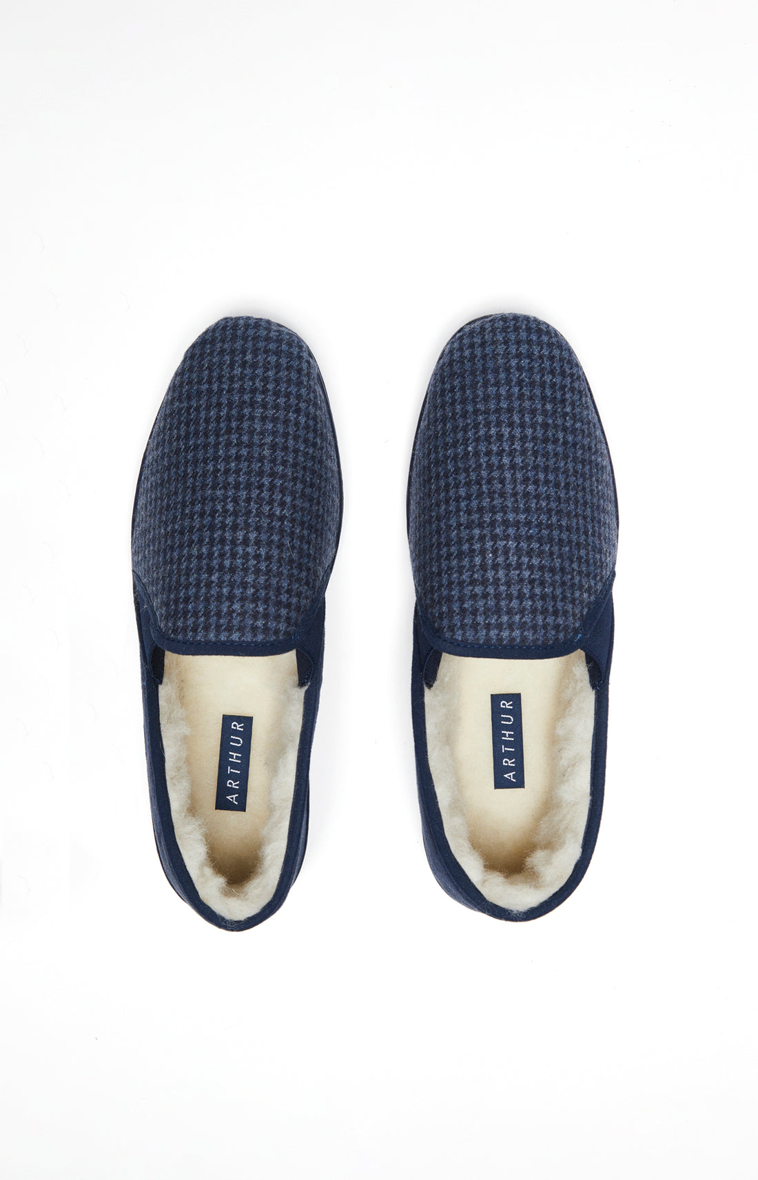 Charentaises Homme Pied de Poule Marine 3