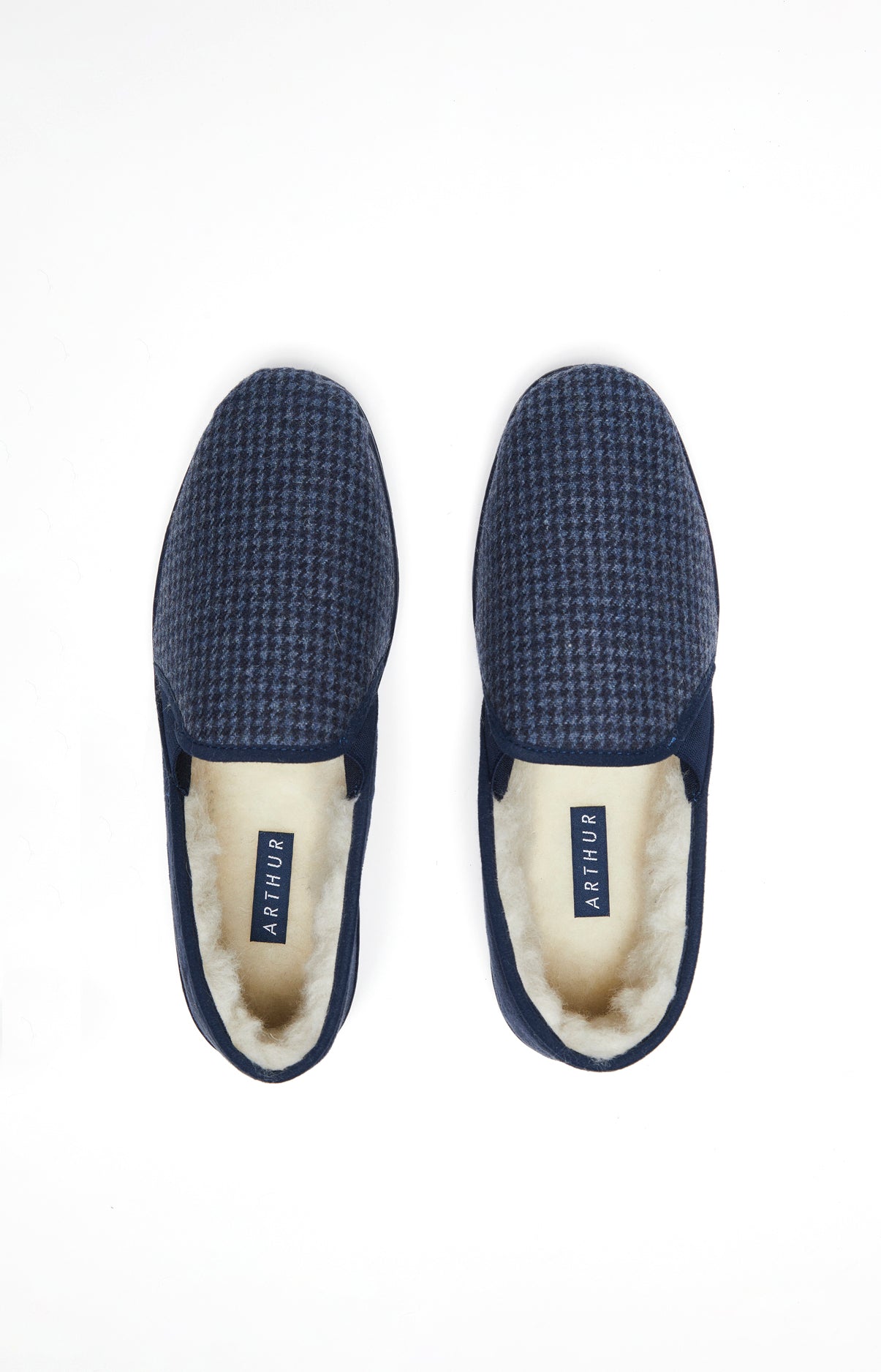 Charentaises Homme Pied de Poule Marine 3