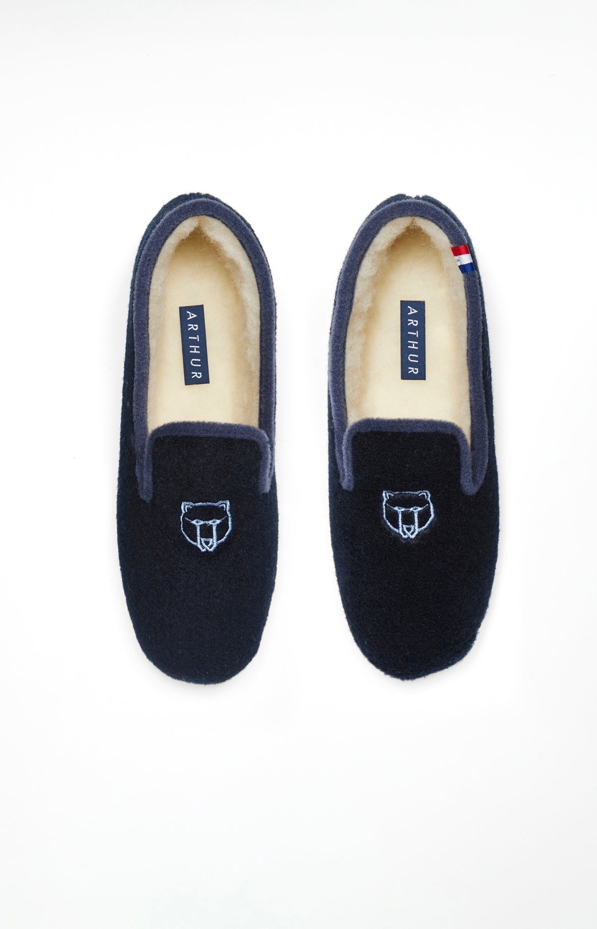 Charentaises Homme Laine Marine 5