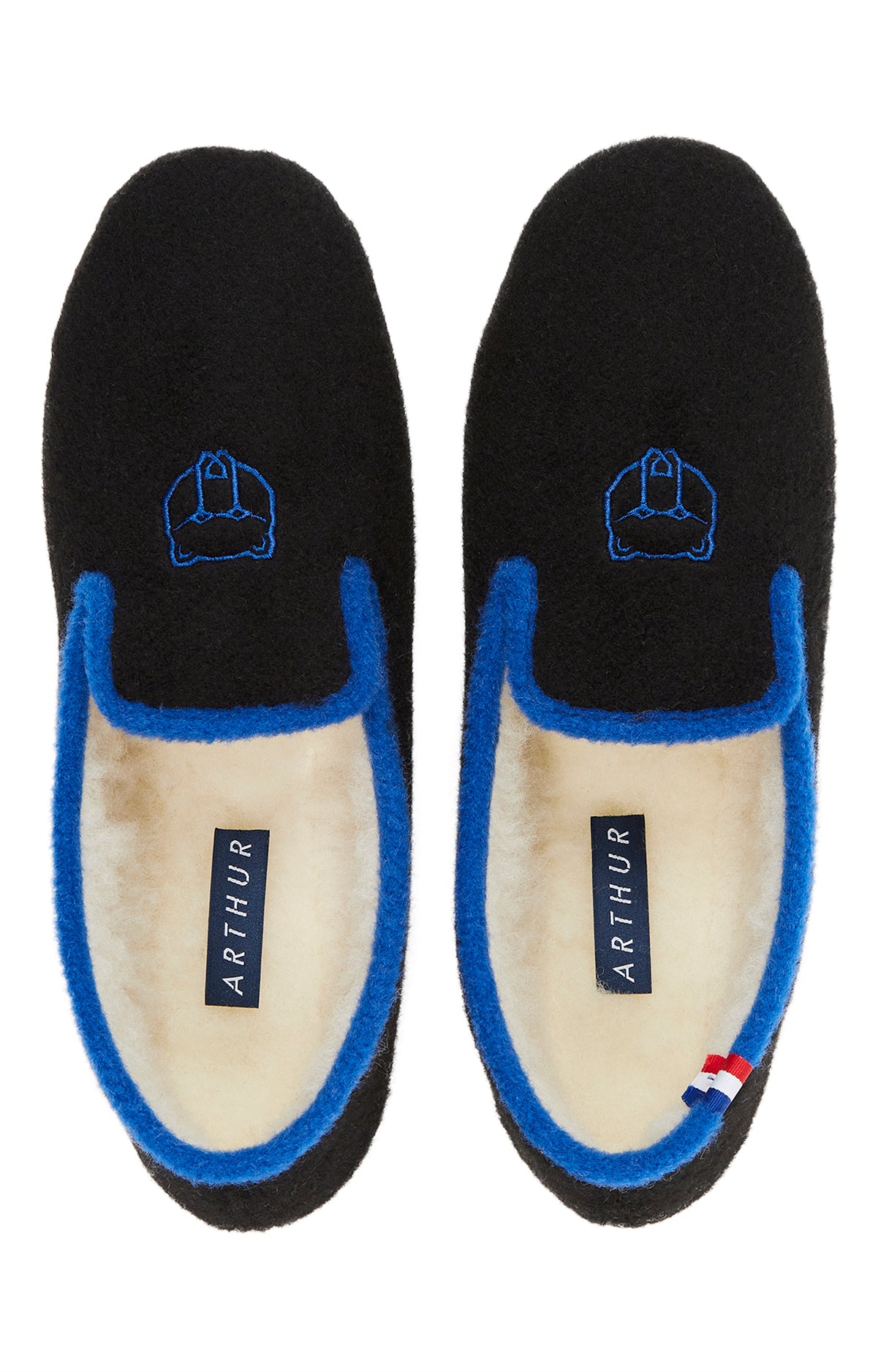 Charentaises Homme Laine Noir 7