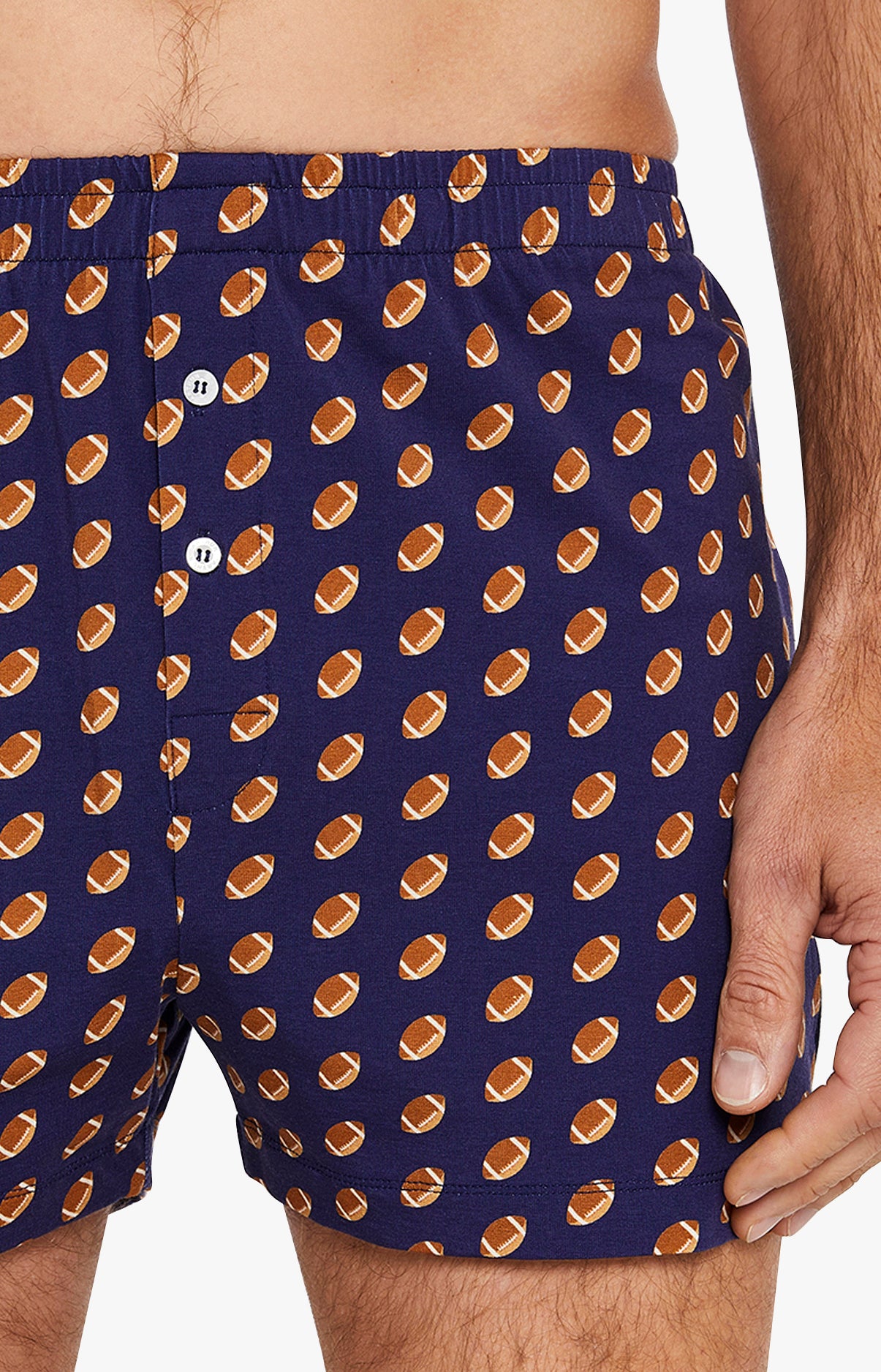 Caleçon de Nuit Homme Rugby Marine 2