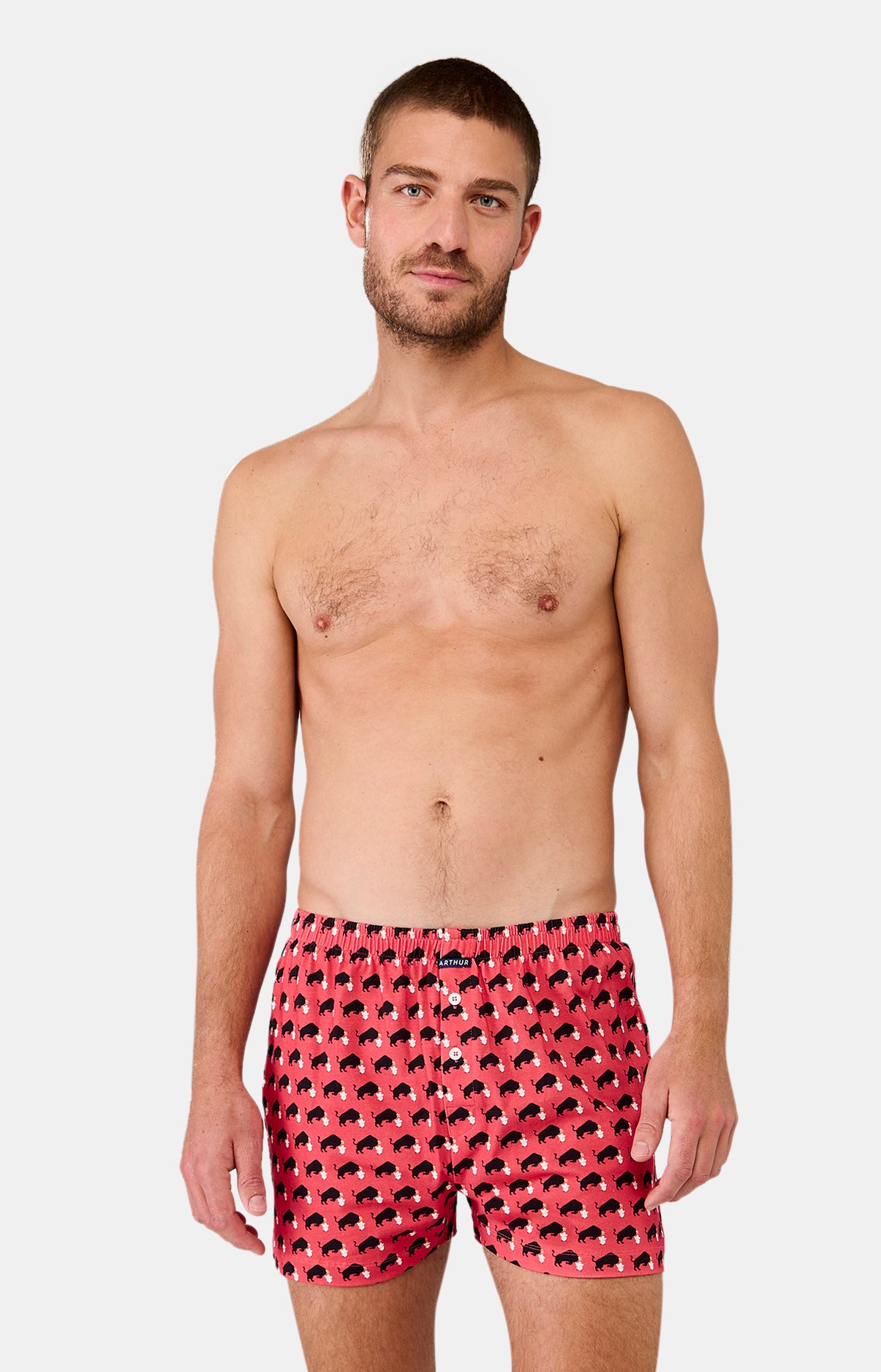 Caleçon de nuit Homme Olé Rouge et Noir 4