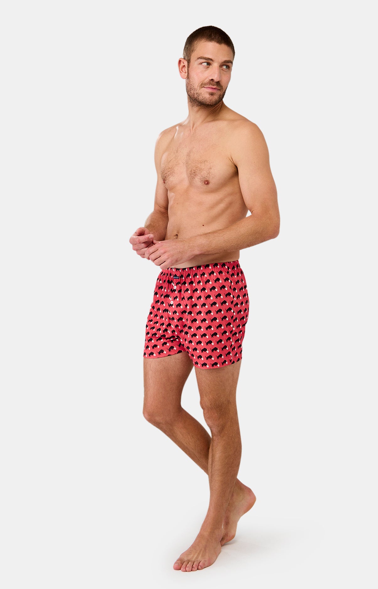 Caleçon de nuit Homme Olé Rouge et Noir 5