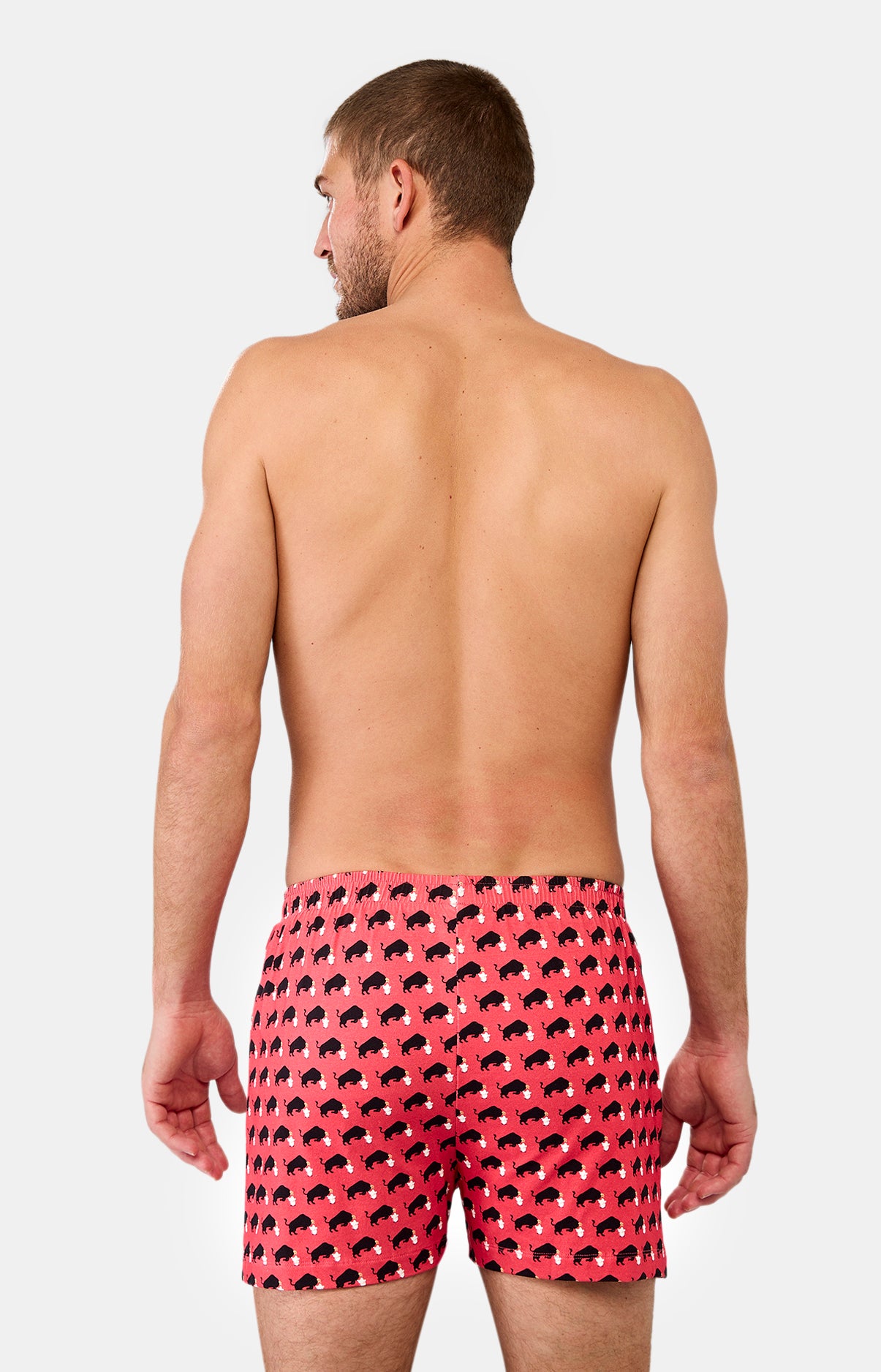 Caleçon de nuit Homme Olé Rouge et Noir 6