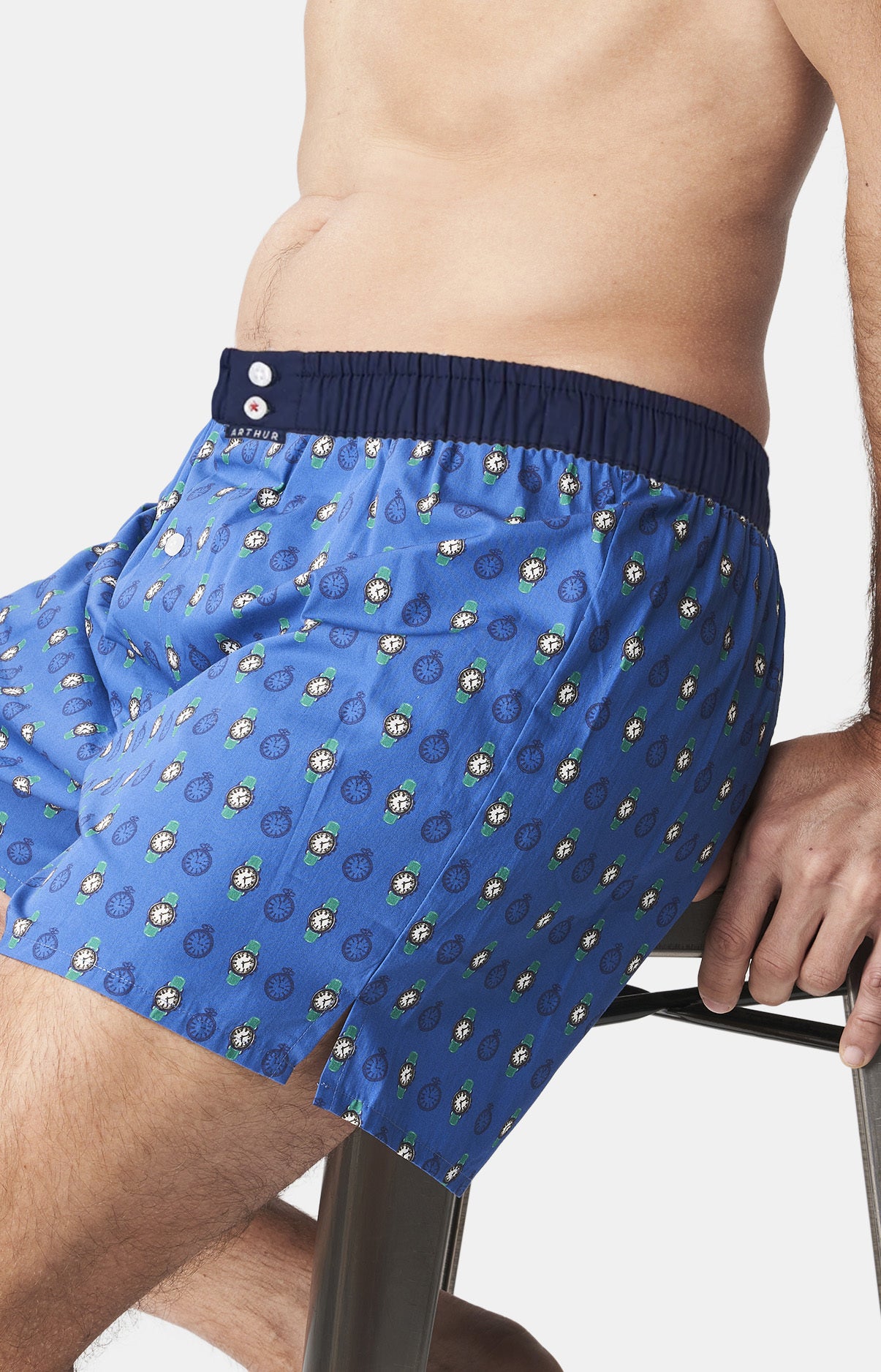 Caleçon avec suspensoir Homme Le Club n°1116 Bleu 5