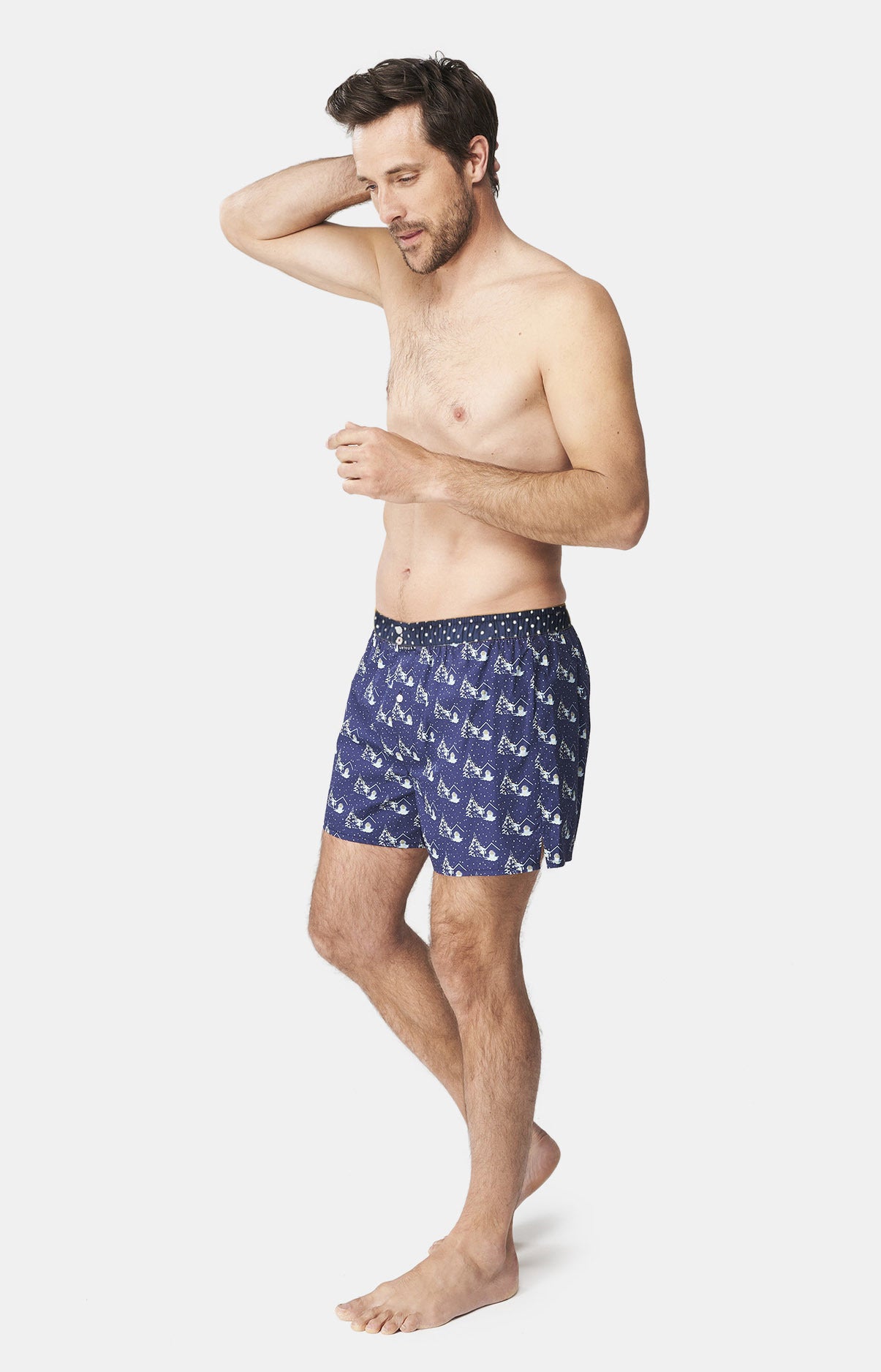 Caleçon avec suspensoir Homme Le Club n°1126 Marine 4