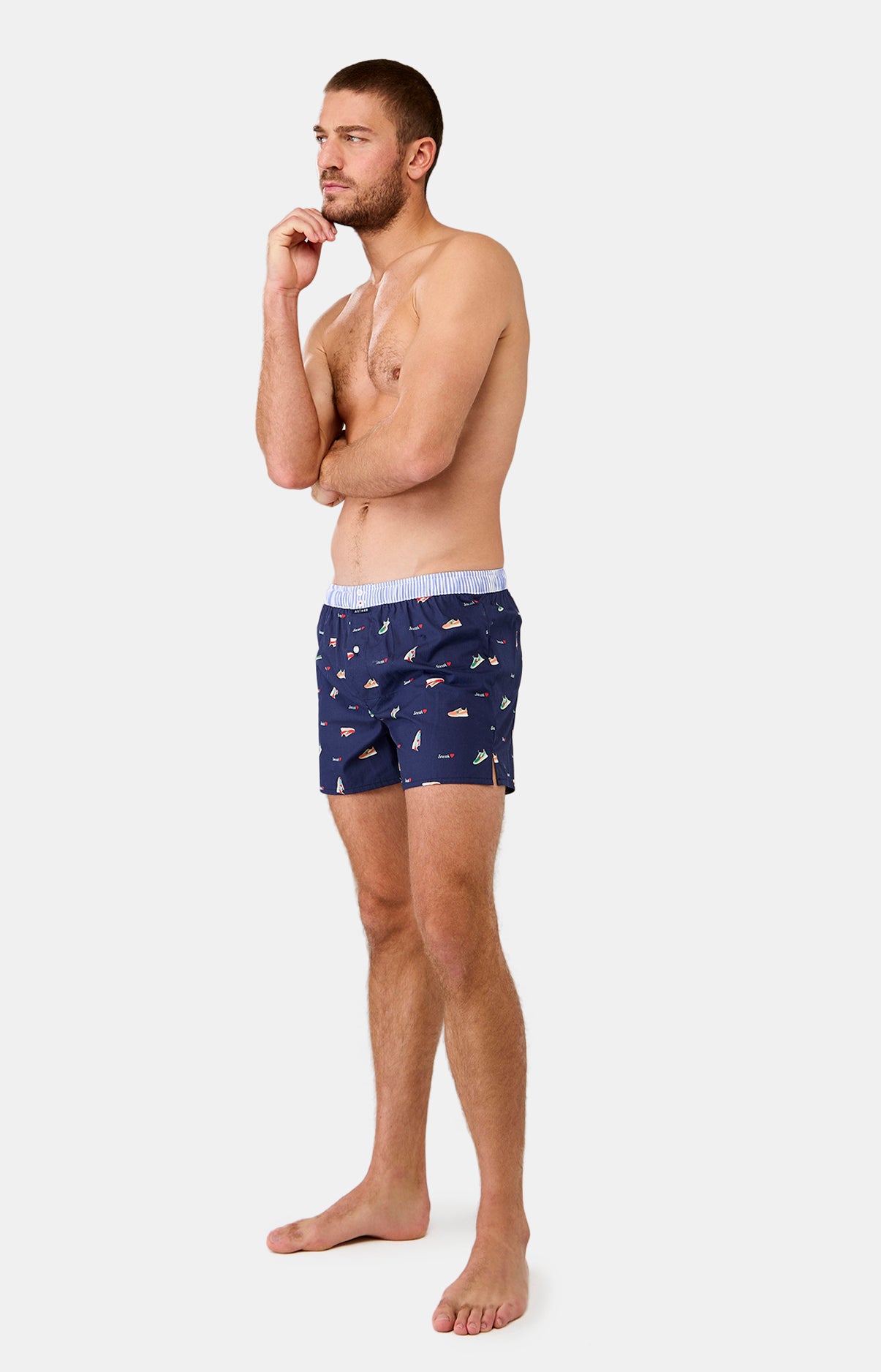 Caleçon avec suspensoir Homme n°1147 Marine 5