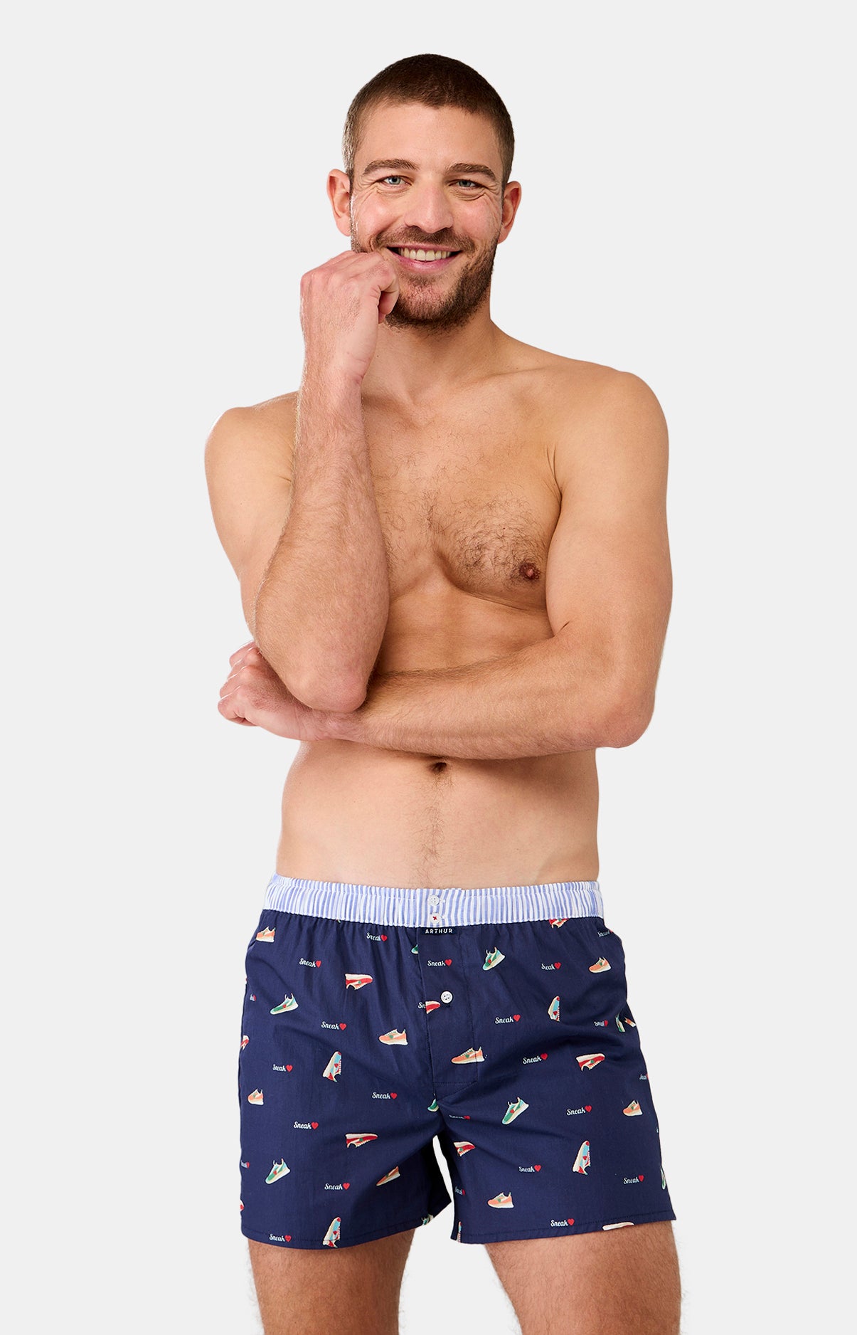 Caleçon avec suspensoir Homme n°1147 Marine 1