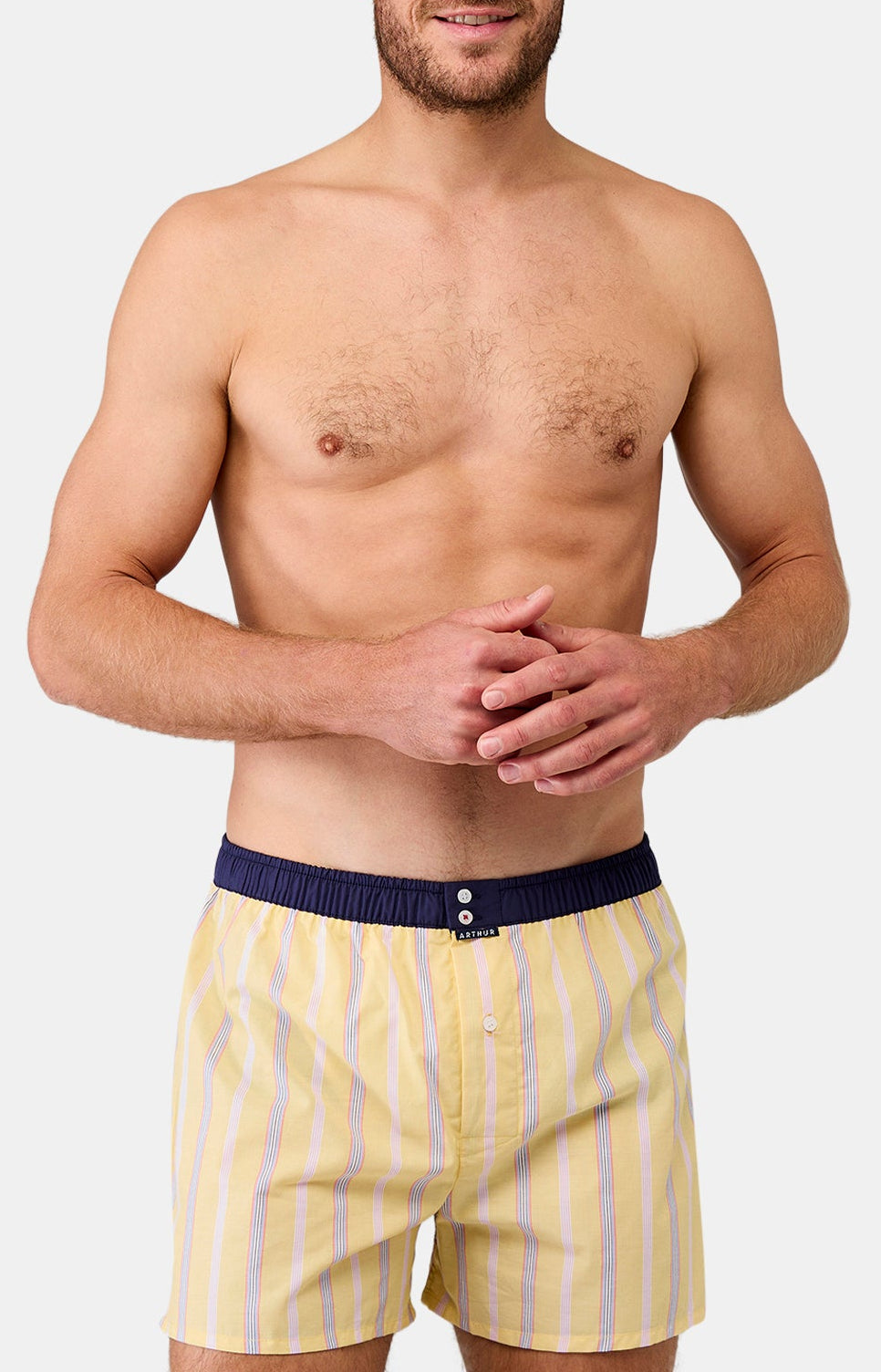 Caleçon avec suspensoir Homme n°1155 Jaune et Multicolore 1