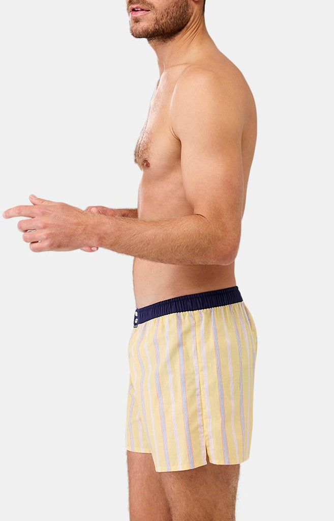 Caleçon avec suspensoir Homme n°1155 Jaune et Multicolore 4