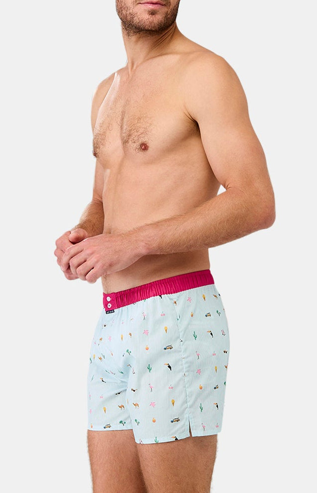 Caleçon avec suspensoir Homme n°1163 Bleu et Multicolore 4