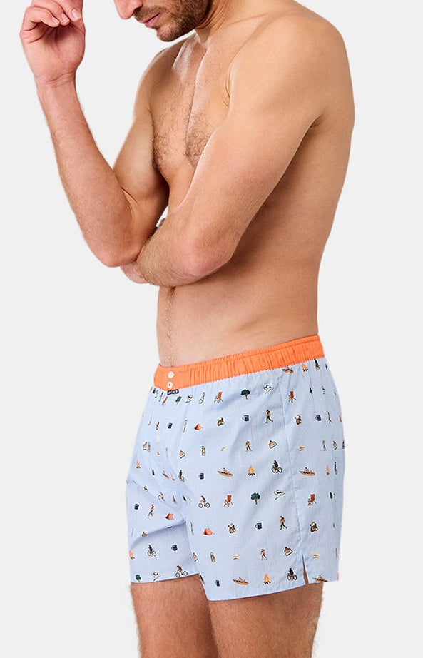 Caleçon avec suspensoir Homme n°1169 Bleu et Marine 4