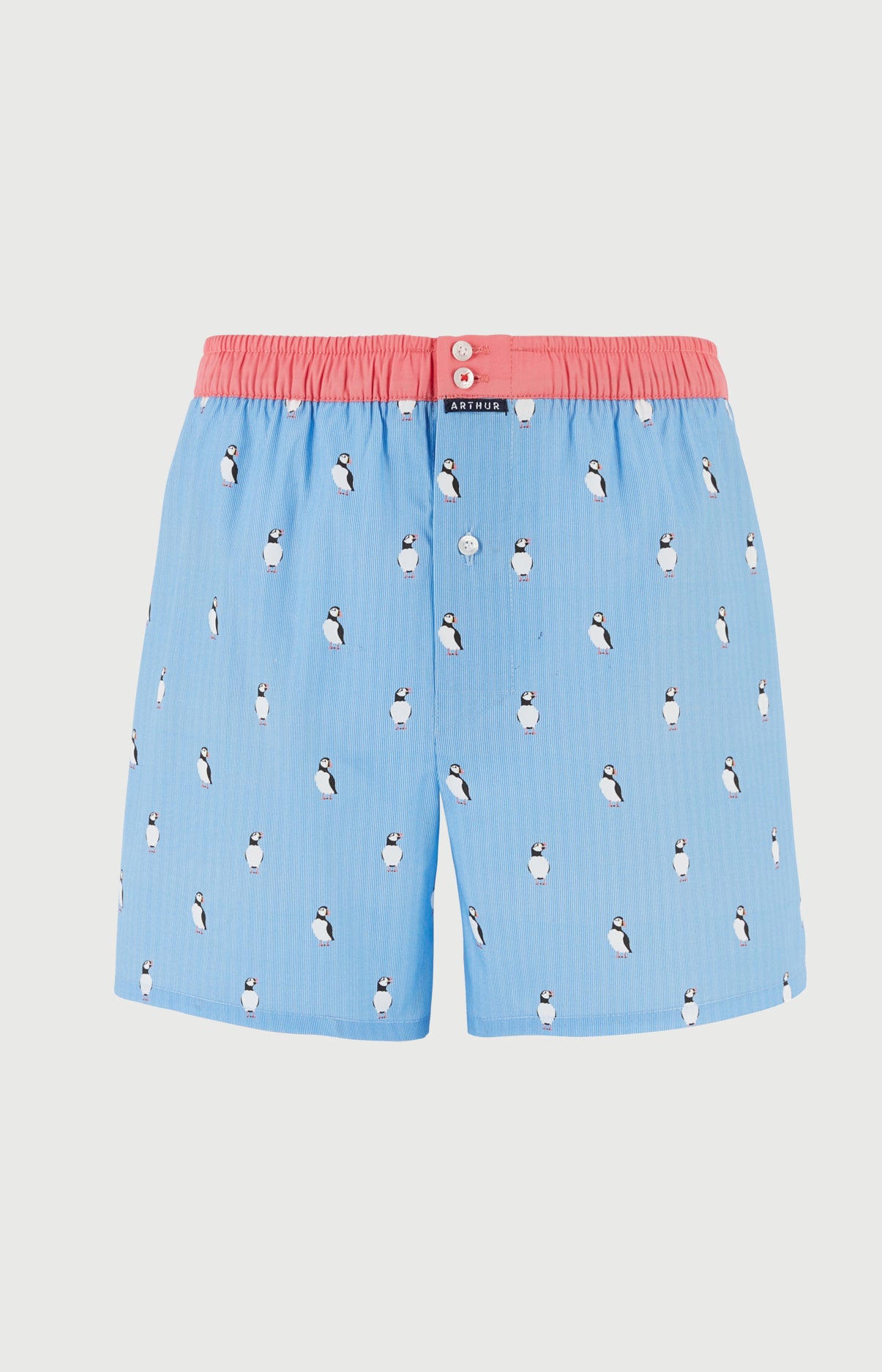 Caleçon avec suspensoir Le Club n°1205 Imprimé oiseaux marin élastique rose 3