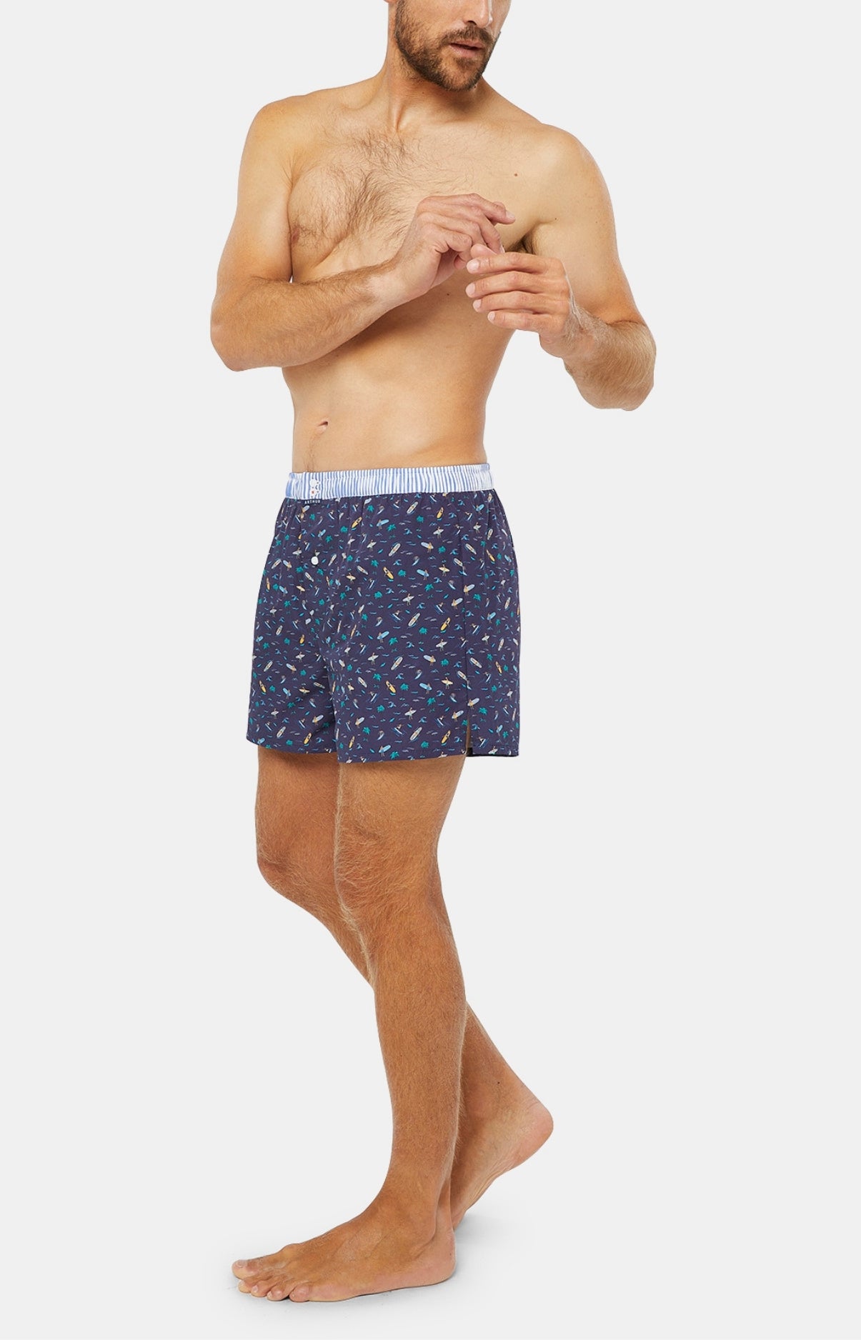 Caleçon avec suspensoir Homme Le Club n°1048 Marine 4