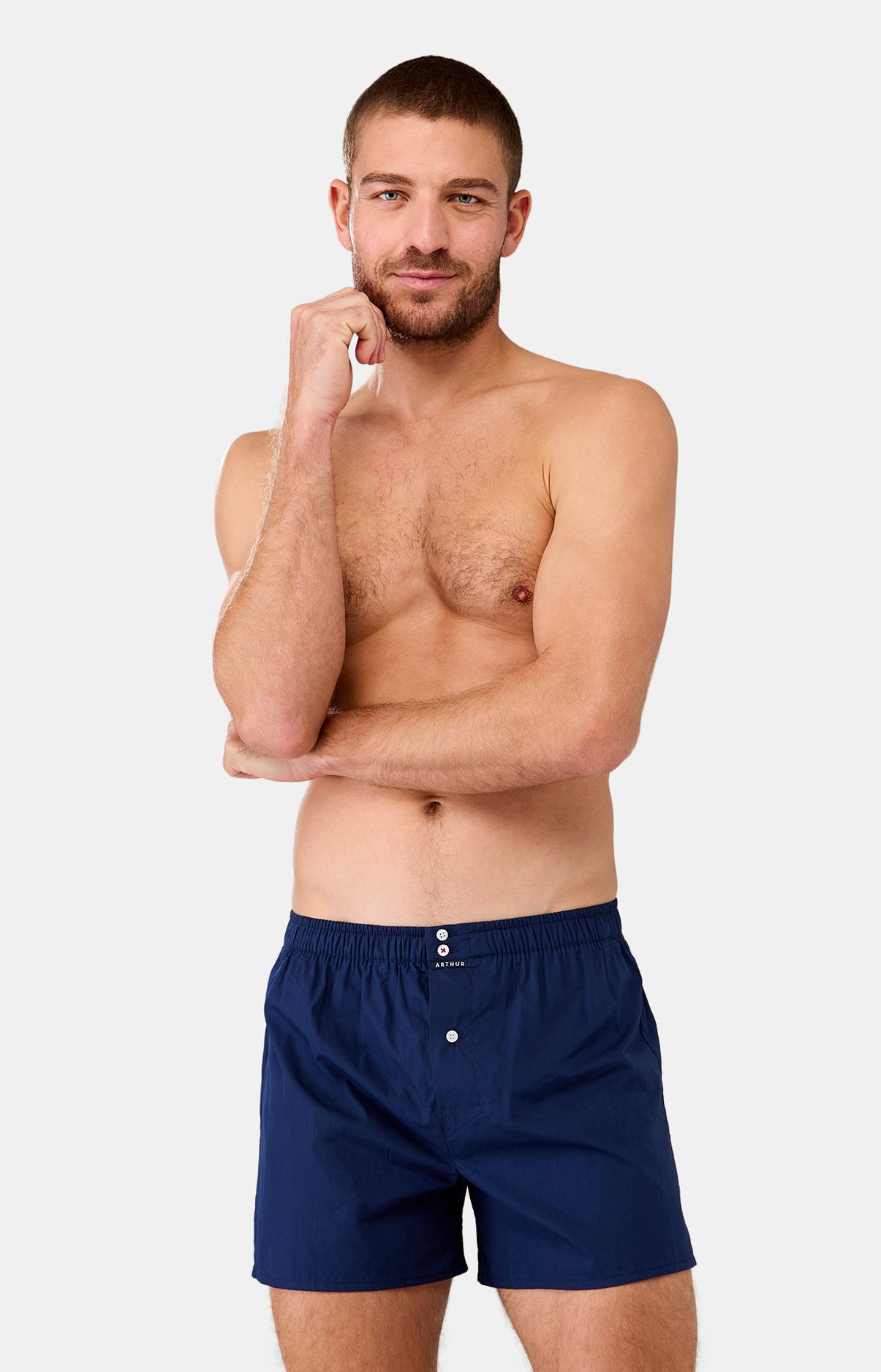 Caleçon avec suspensoir Homme Le Club n°010 Marine 4