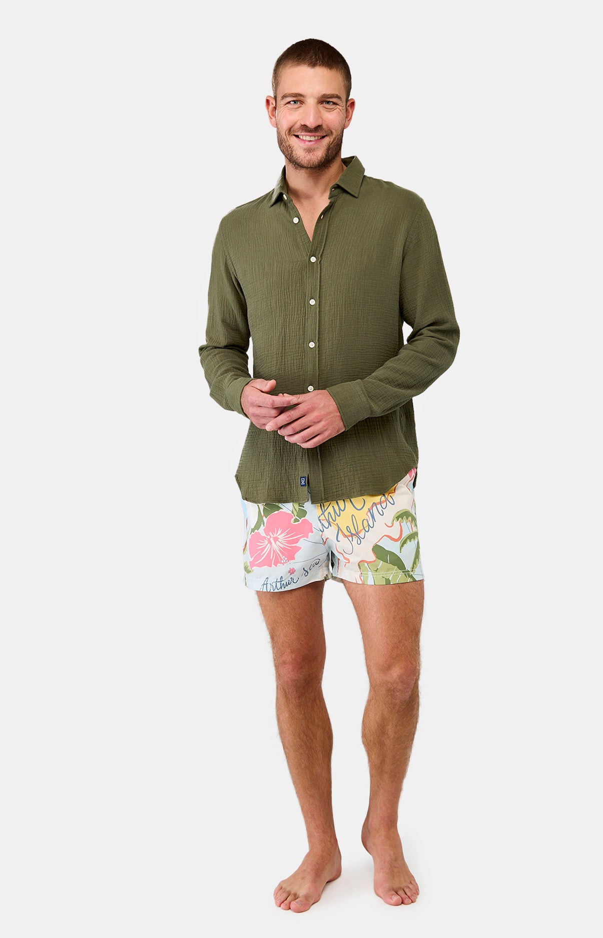 Chemise Homme Gaze de coton Blanc 11