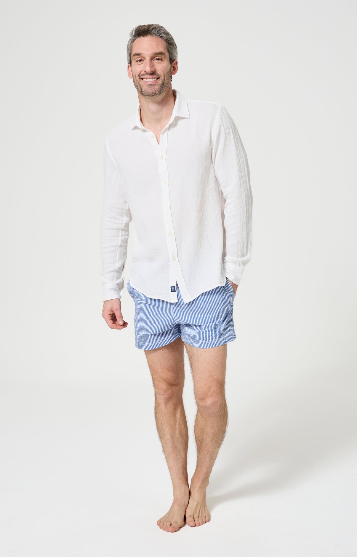 Chemise Homme White Manches longues Couleur BLANC 4