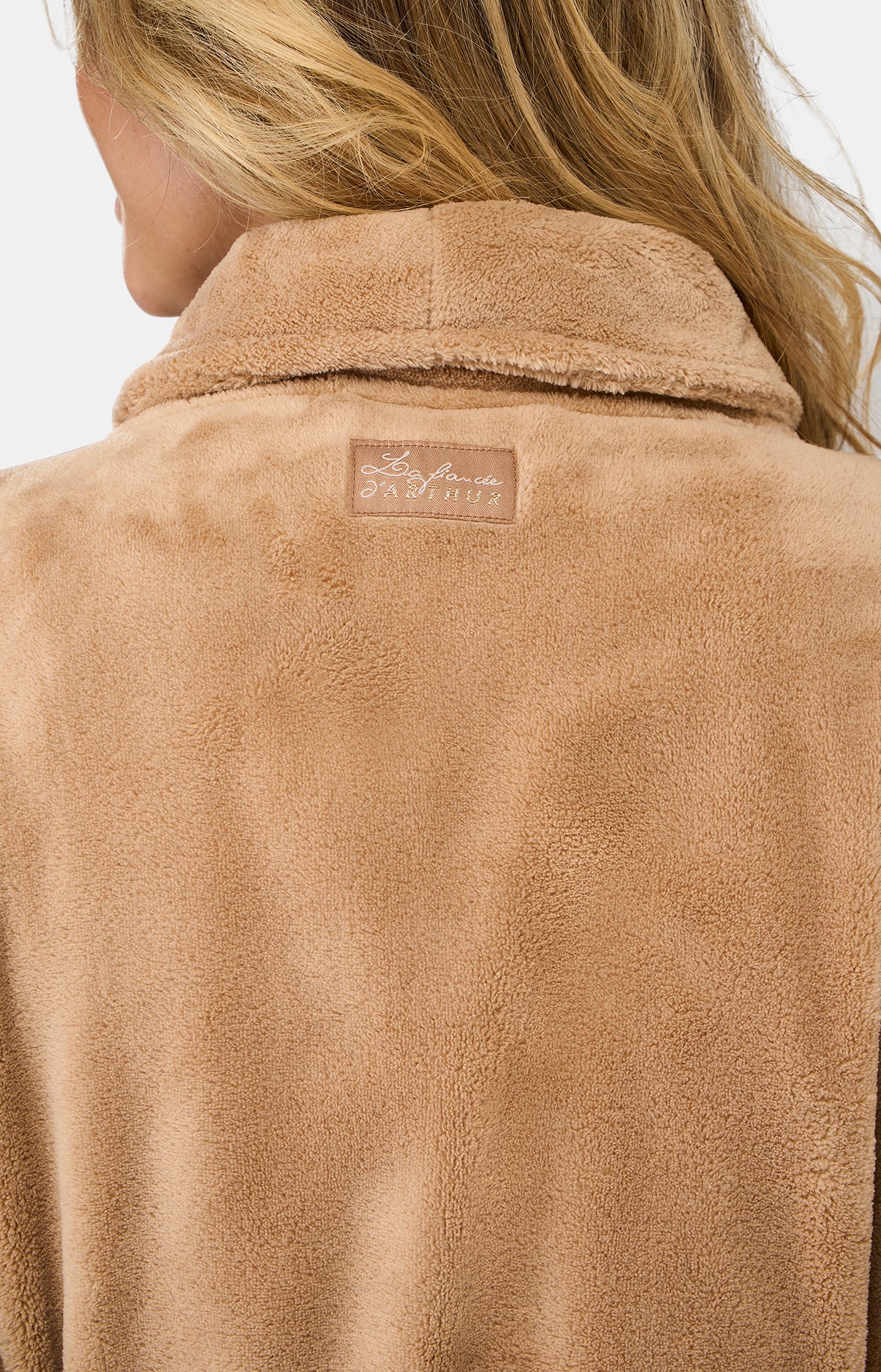 Robe de Chambre Femme polaire Beige et Marron 8