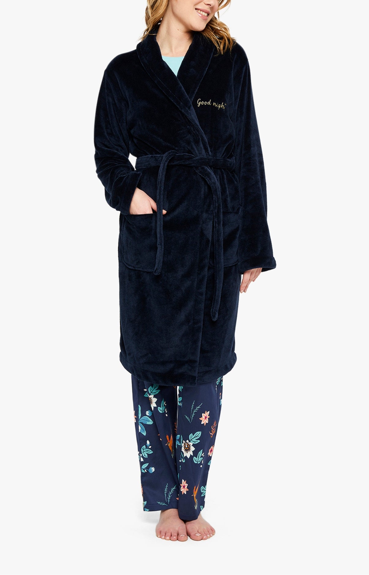 Robe de Chambre Femme polaire Marine 5