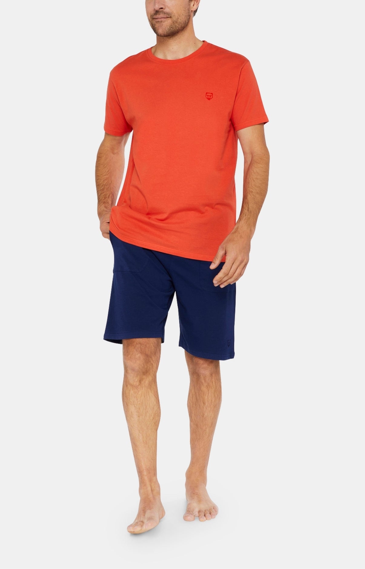 Short Homme Coton Homme Marine 1