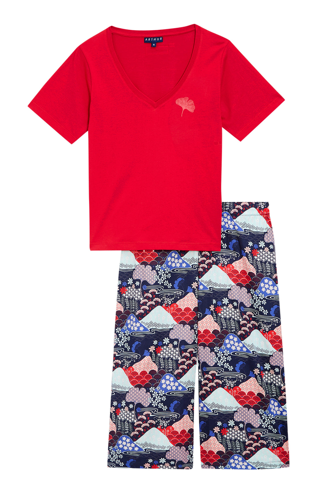 Pyjacorsaire Femme Fuji Rouge et Marine 3