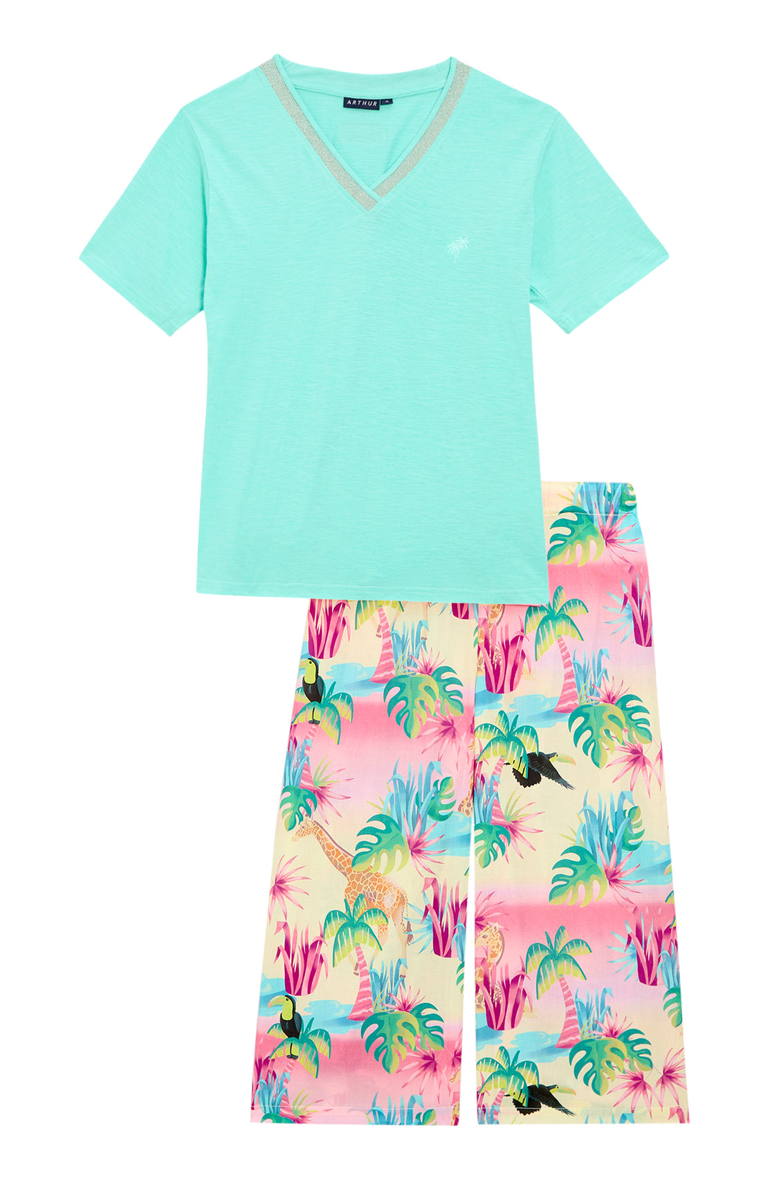 Pyjacorsaire Femme Oasis Vert et Multicolore 3