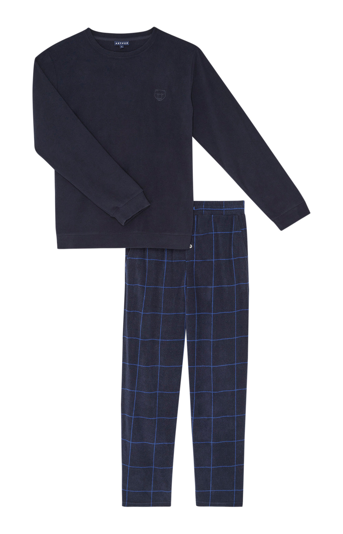 Pyjama long Femme Polaire Windsor Marine 3