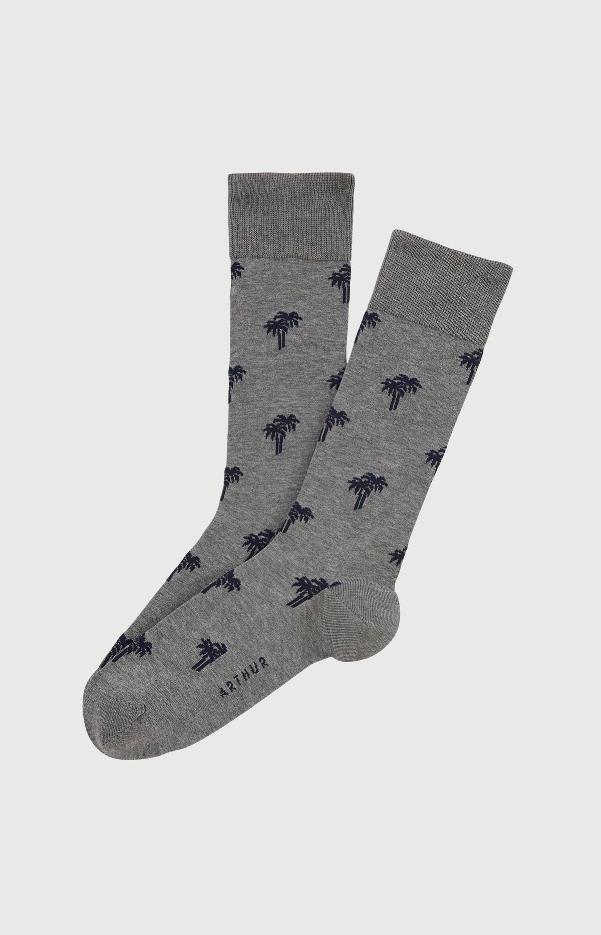Chaussettes Homme Palmier Imprimé broderie Palmiers noirs 1